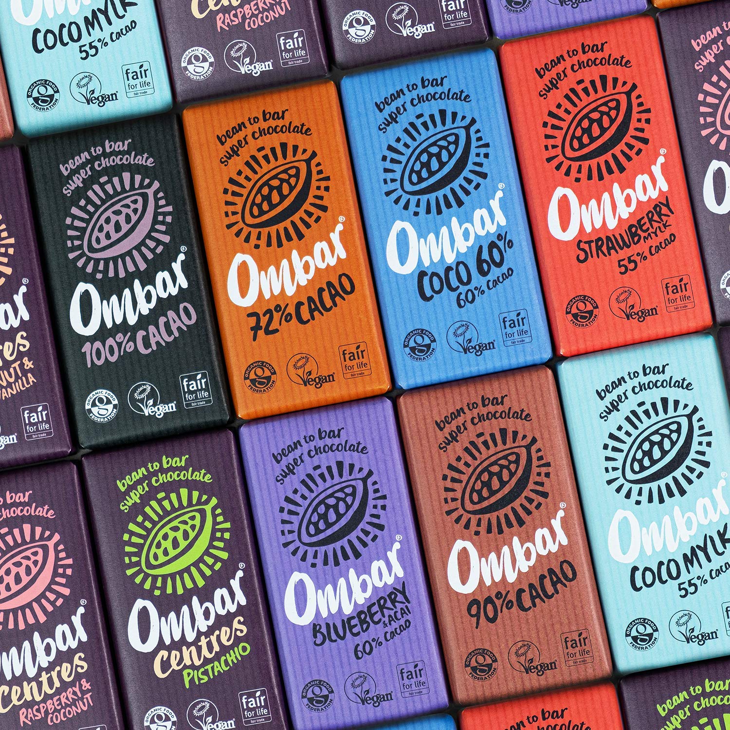 Ombar Salt & Nibs 64%, Vegan, Organic, Fair Trade Chocolate Bar 7