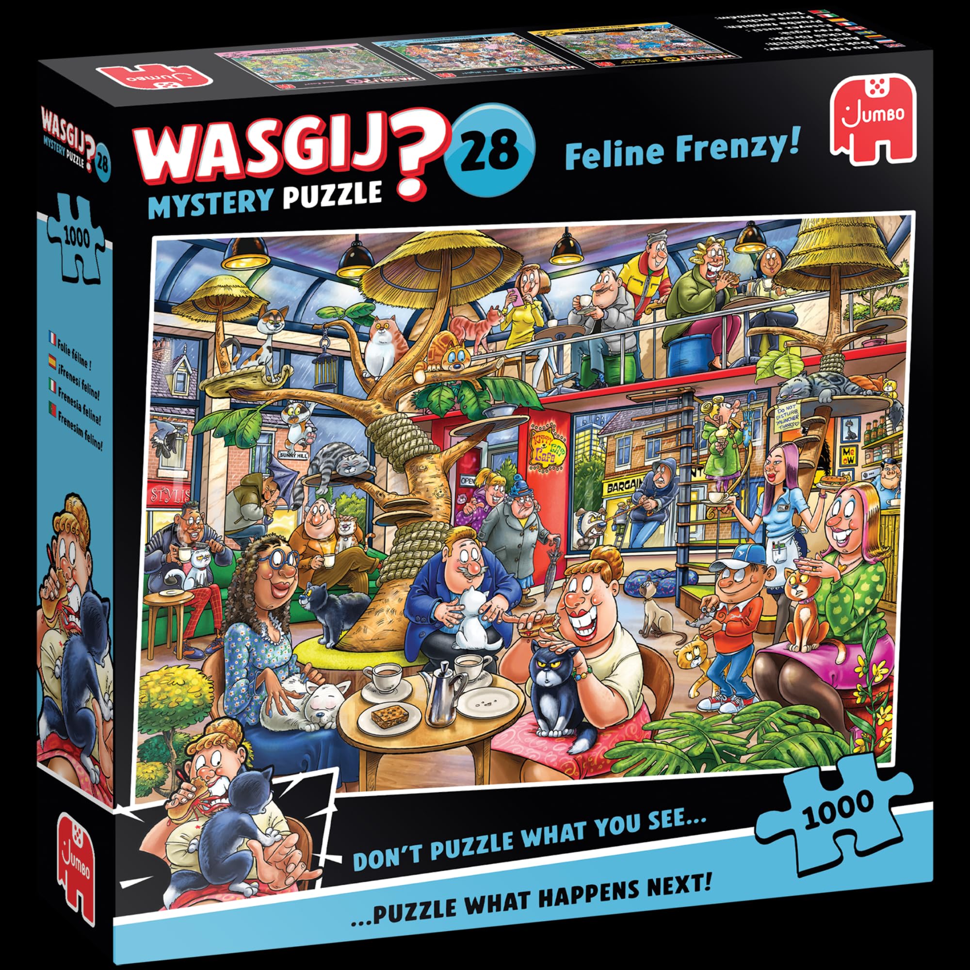 Wasgij Mystery 28: Feline Frenzy - 1000 Piece Puzzle for Adults 3