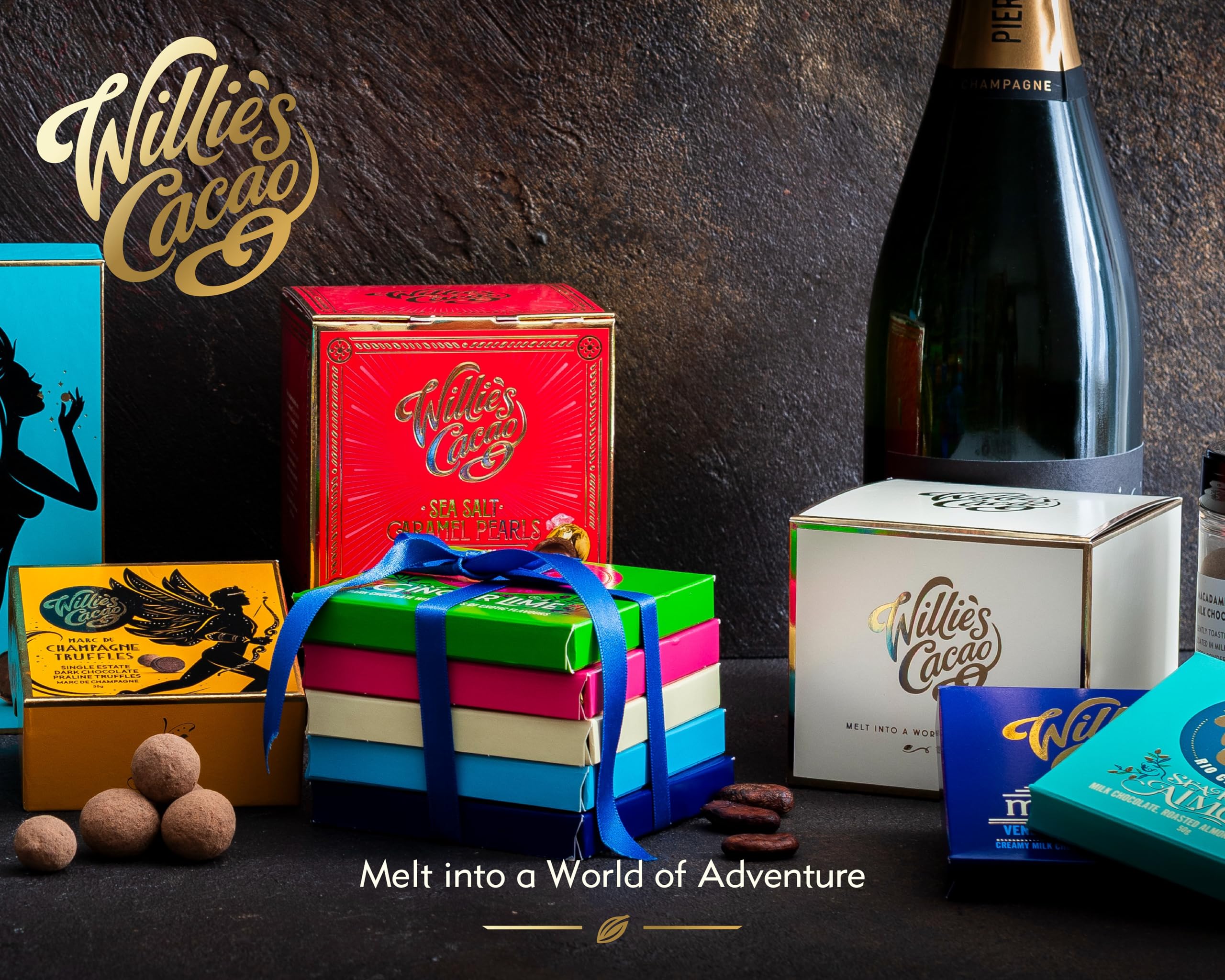 Willie’s Cacao - Dark Chocolate Salted Caramel Pearls 150g – Gift Box of 20 Individually Wrapped Pearls with Molten Sea Salt Caramel 5