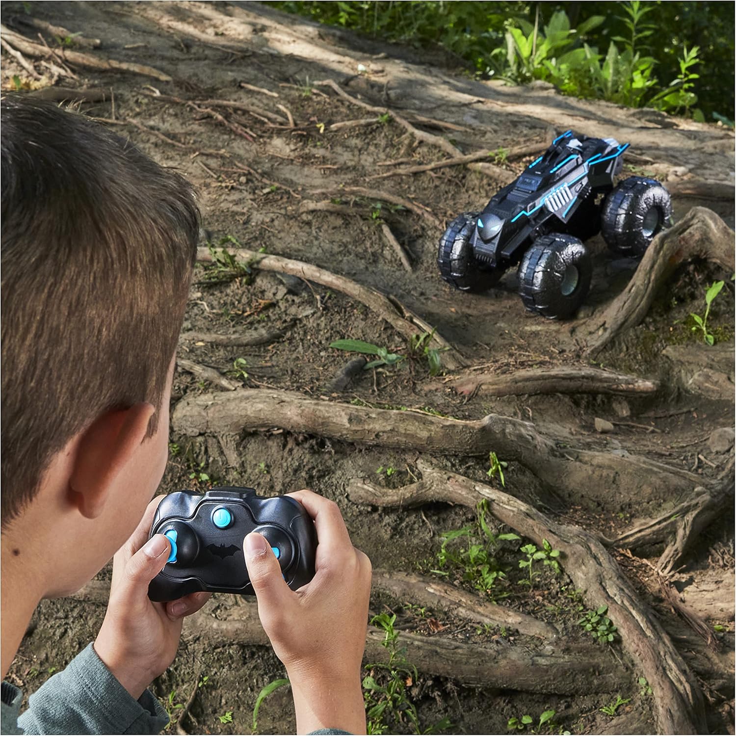 All-Terrain Batmobile Remote Control Vehicle - Water-Resistant RC Car for Kids 4+ 6