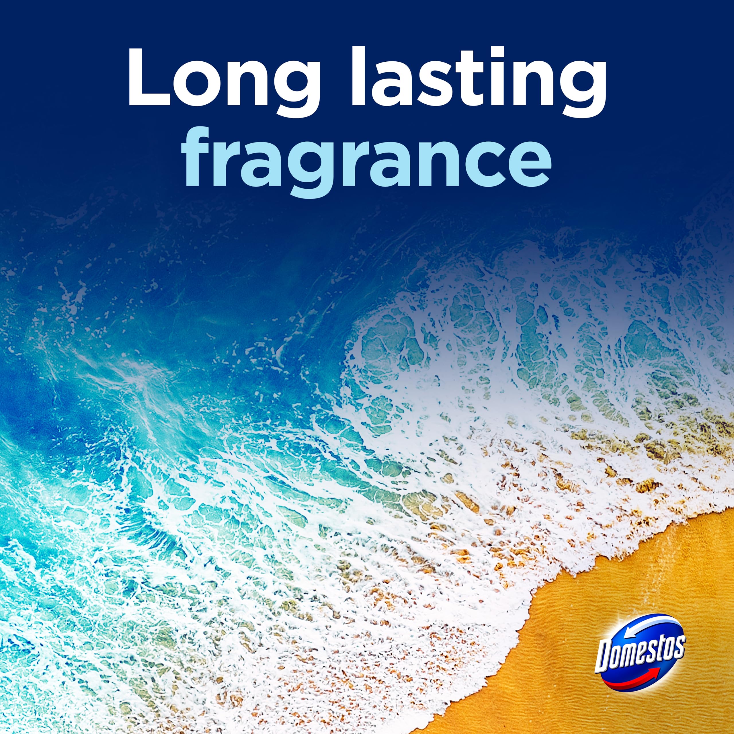 Domestos Power 5 Ocean Toilet Rim Blocks 2x 50 g - Long-Lasting Toilet Freshener with 5 Benefits 5