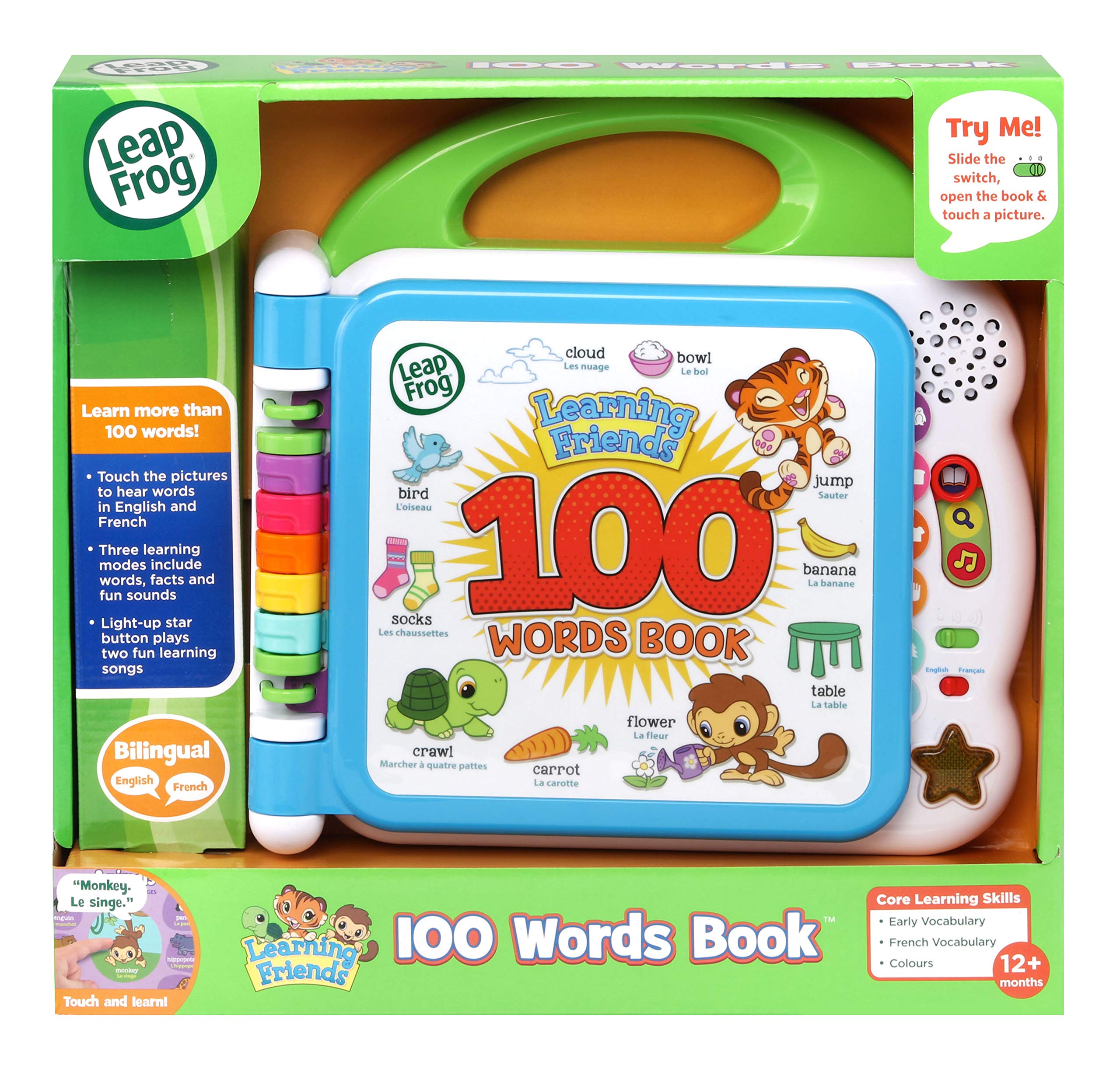 LeapFrog Learning Friends 100 Words Book - Interactive Bilingual Educational Toy for Toddlers 12M+ 7