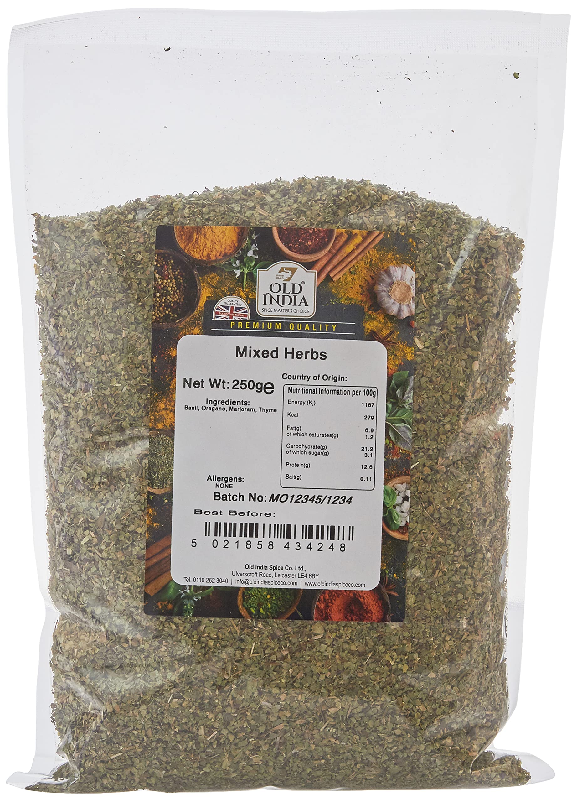 Old India Mixed Herbs - 100% Natural Seasoning | 250g Pack 1