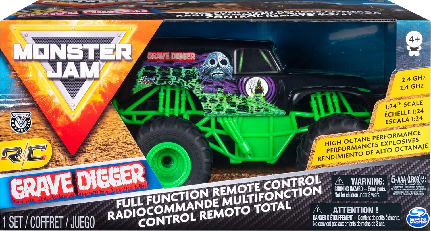Grave Digger RC Monster Truck - 1:24 Scale, 2.4 GHz, for Ages 4+ 4
