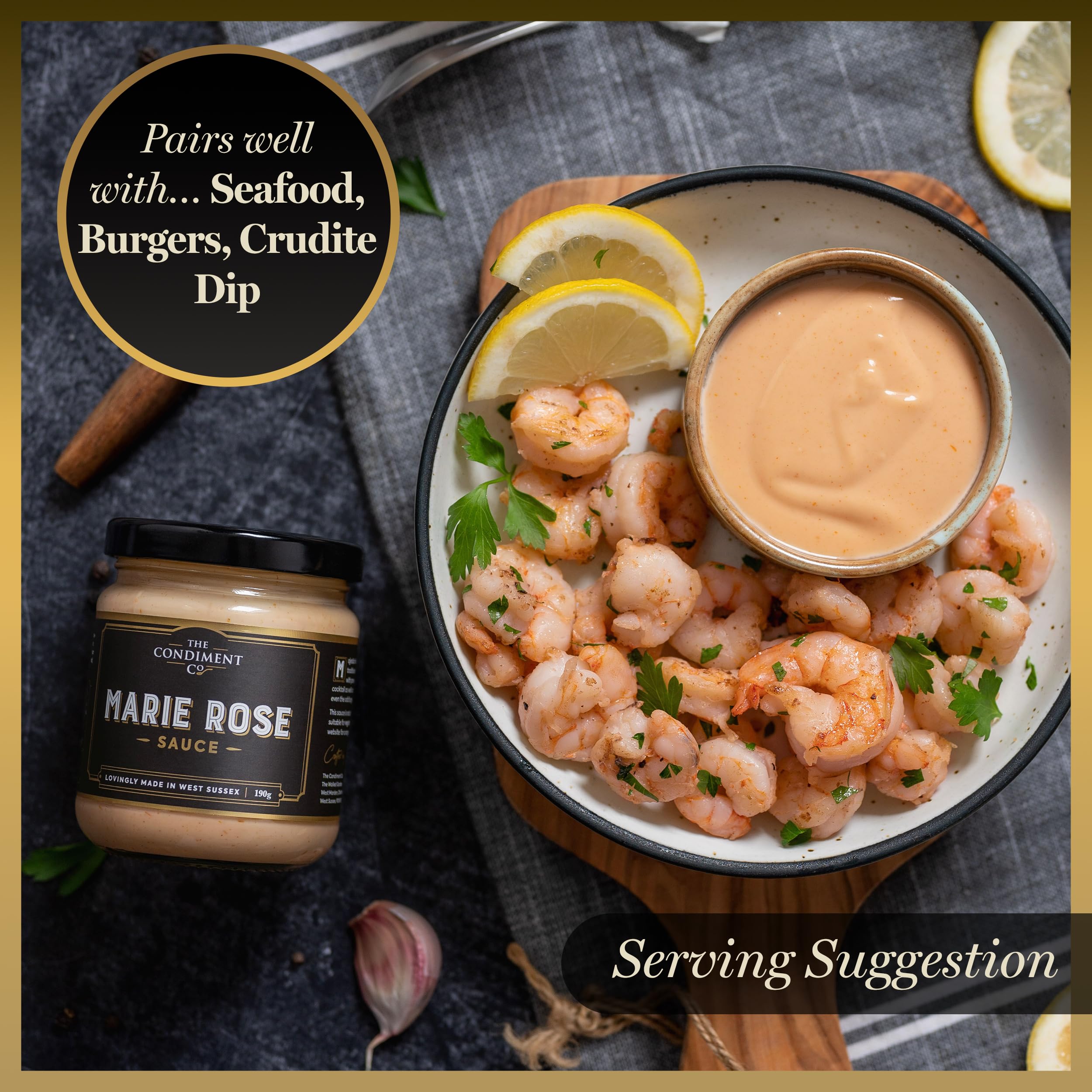 The Condiment Company Marie Rose Sauce 190g - Creamy Gluten-Free Cocktail Sauce 6