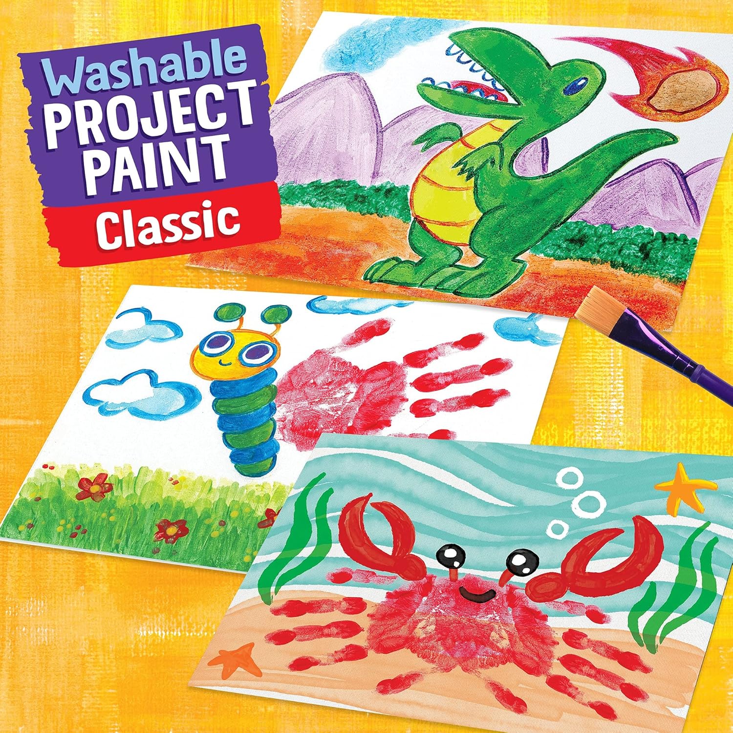 Crayola Washable Kids Paint Set - 6 Non-Toxic Tempera Paints for Ages 3+ 12