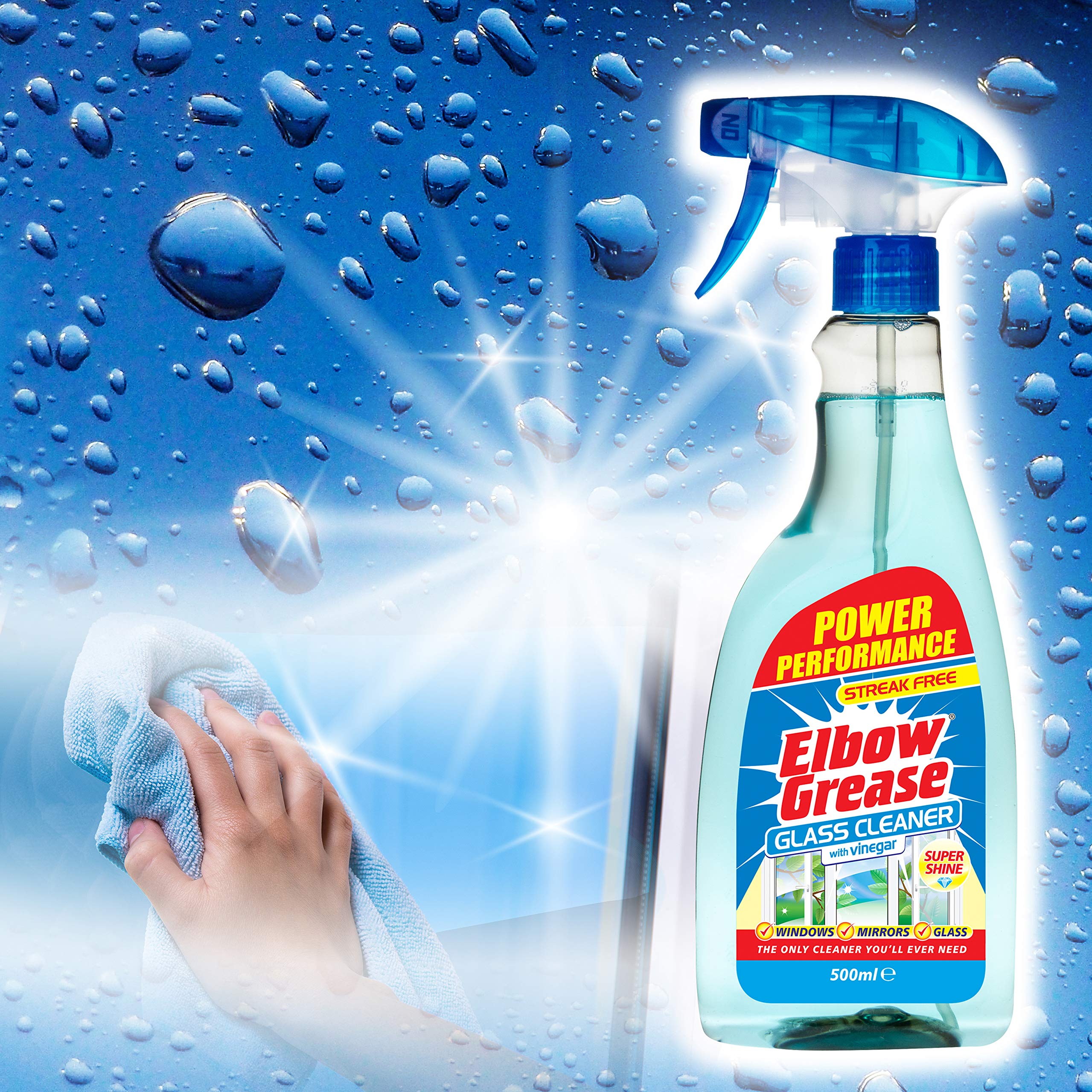 Elbow Grease Glass Cleaner with Vinegar - 500 ml Spray for Windows, Mirrors & Glass Surfaces 5