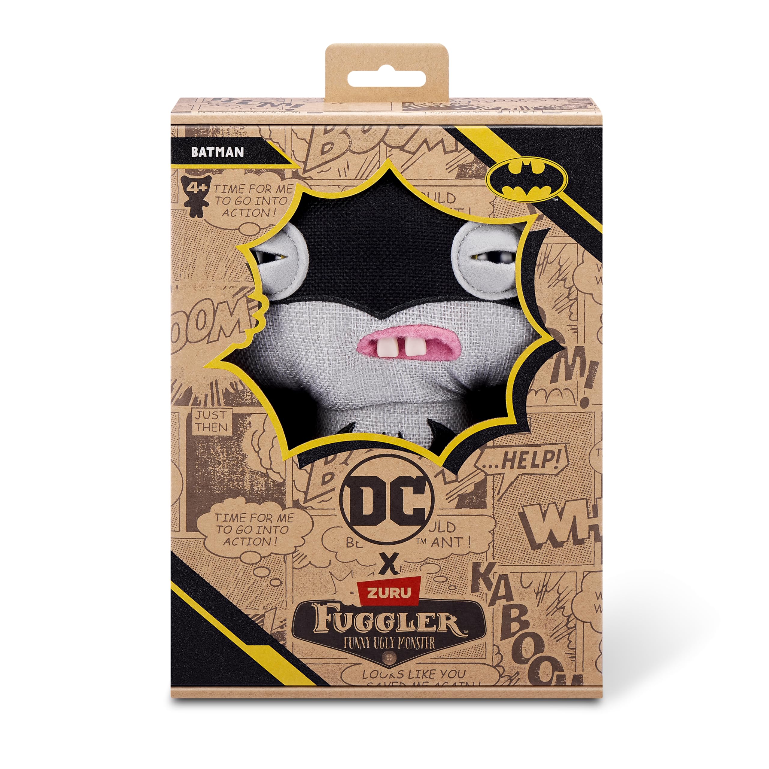 Fuggler x DC 9-inch Batman Plush Toy - Soft Ugly Monster Doll for Kids & Adults 5