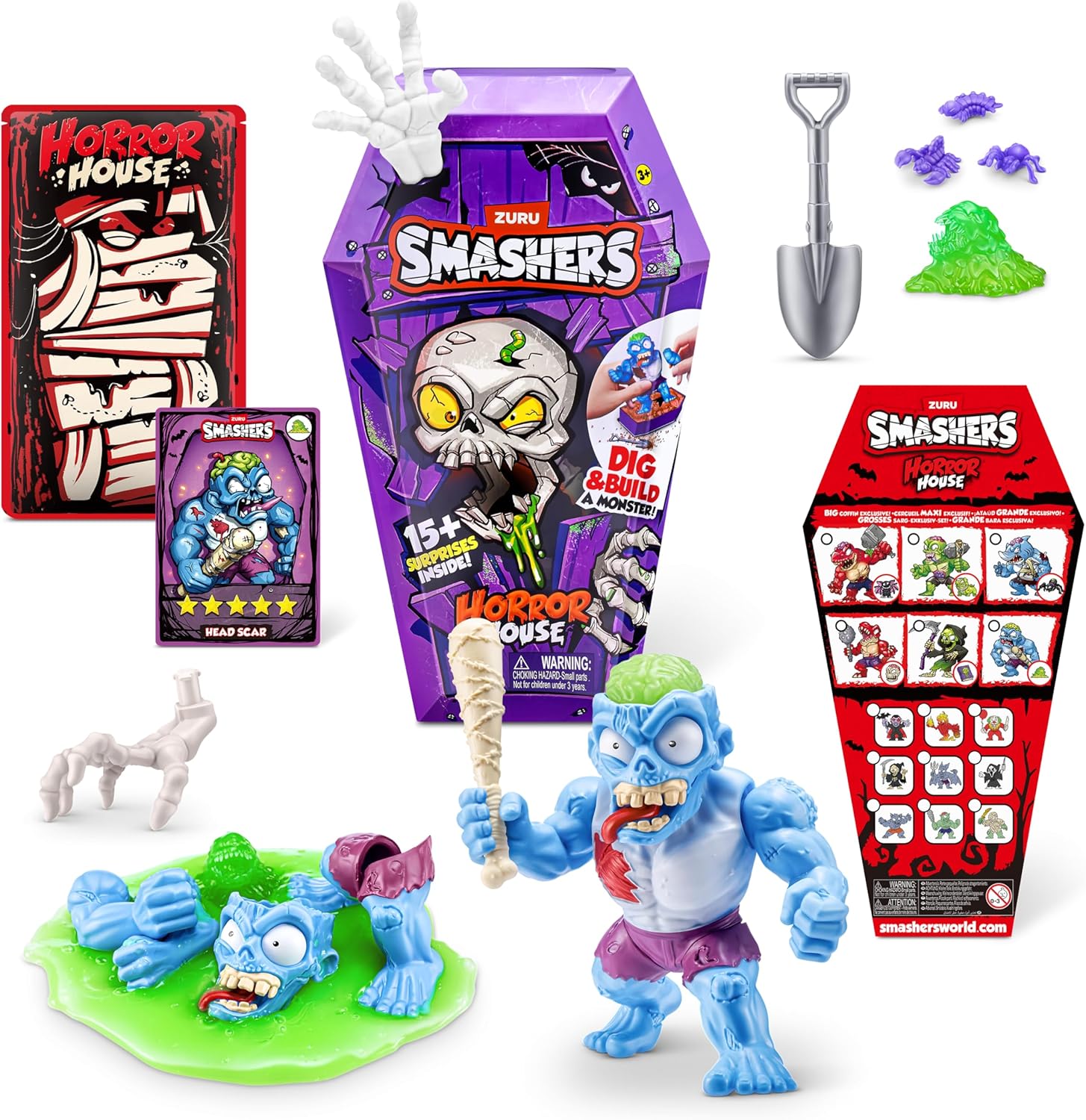 Smashers Horror House (Slasher) by ZURU - Interactive Collectible Playset for Kids