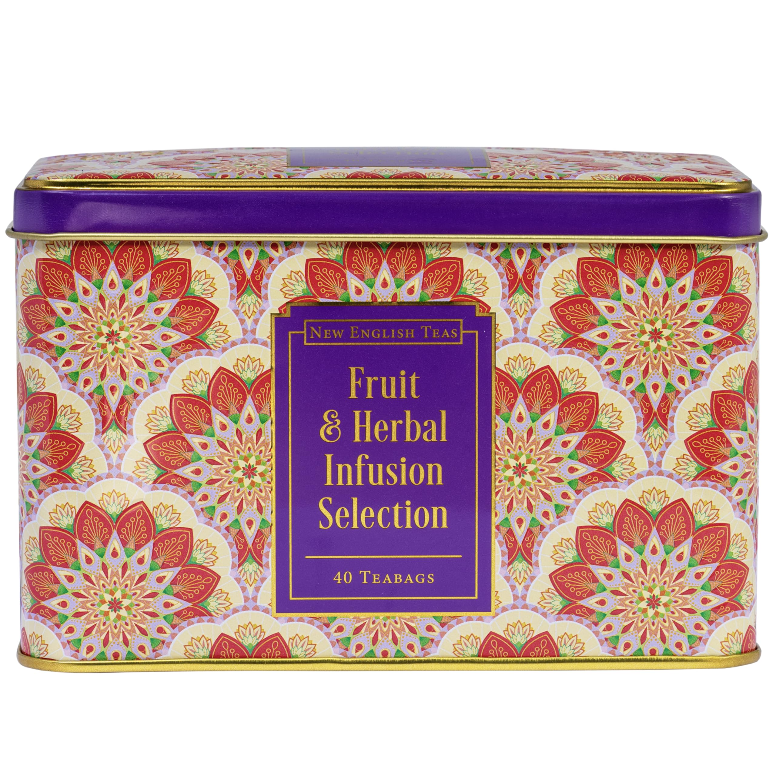 New English Teas - Fruit & Herbal Tea Caddy with 40 Infusion Teabags