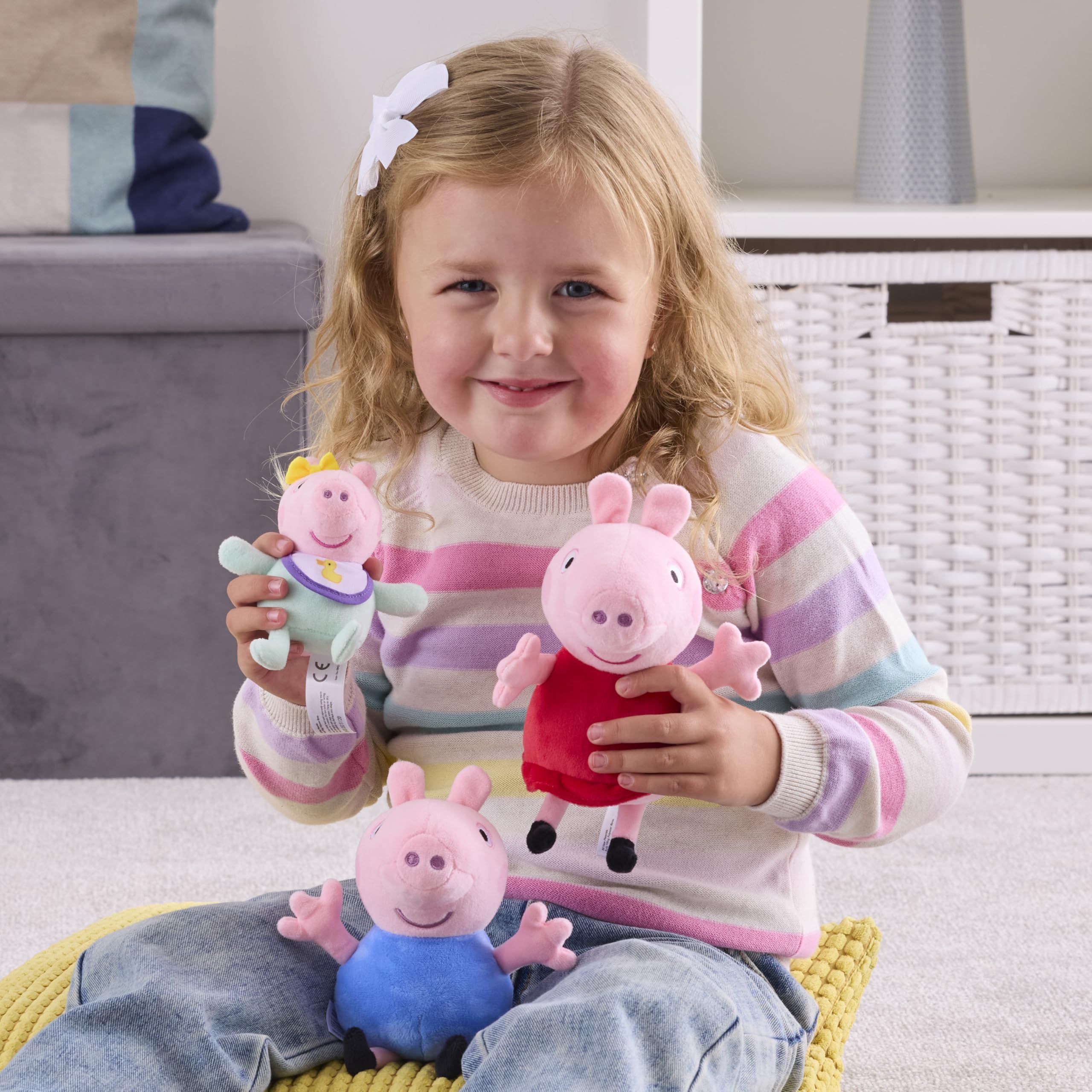Peppa Pig Peppa, George and Evie 3-Pack Plush Soft Toys - Super-Soft Stuffed Animals for Toddlers 18 Months & Up 6