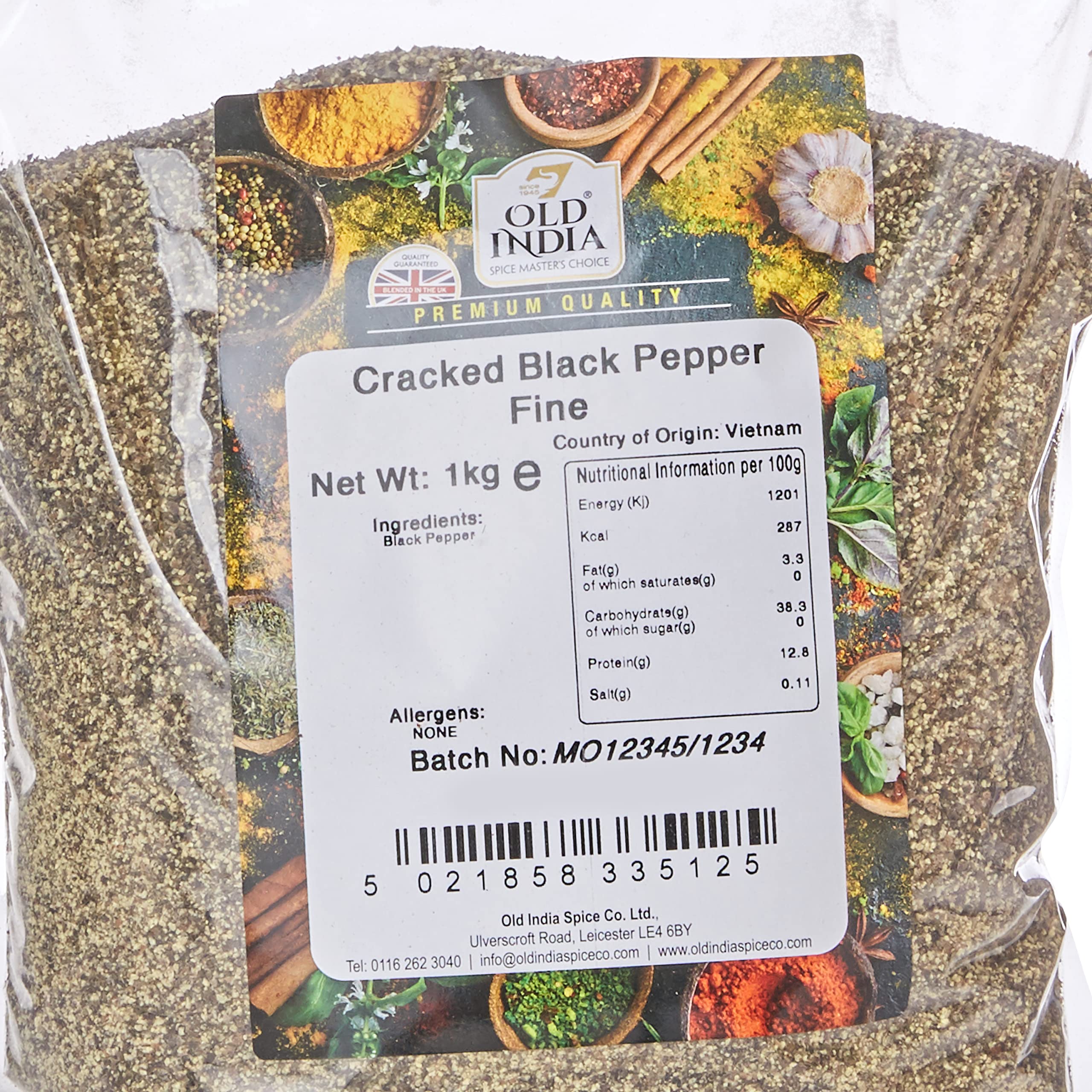 Old India Cracked Black Pepper - 1 kg Whole Spice | Natural & Additive Free 2