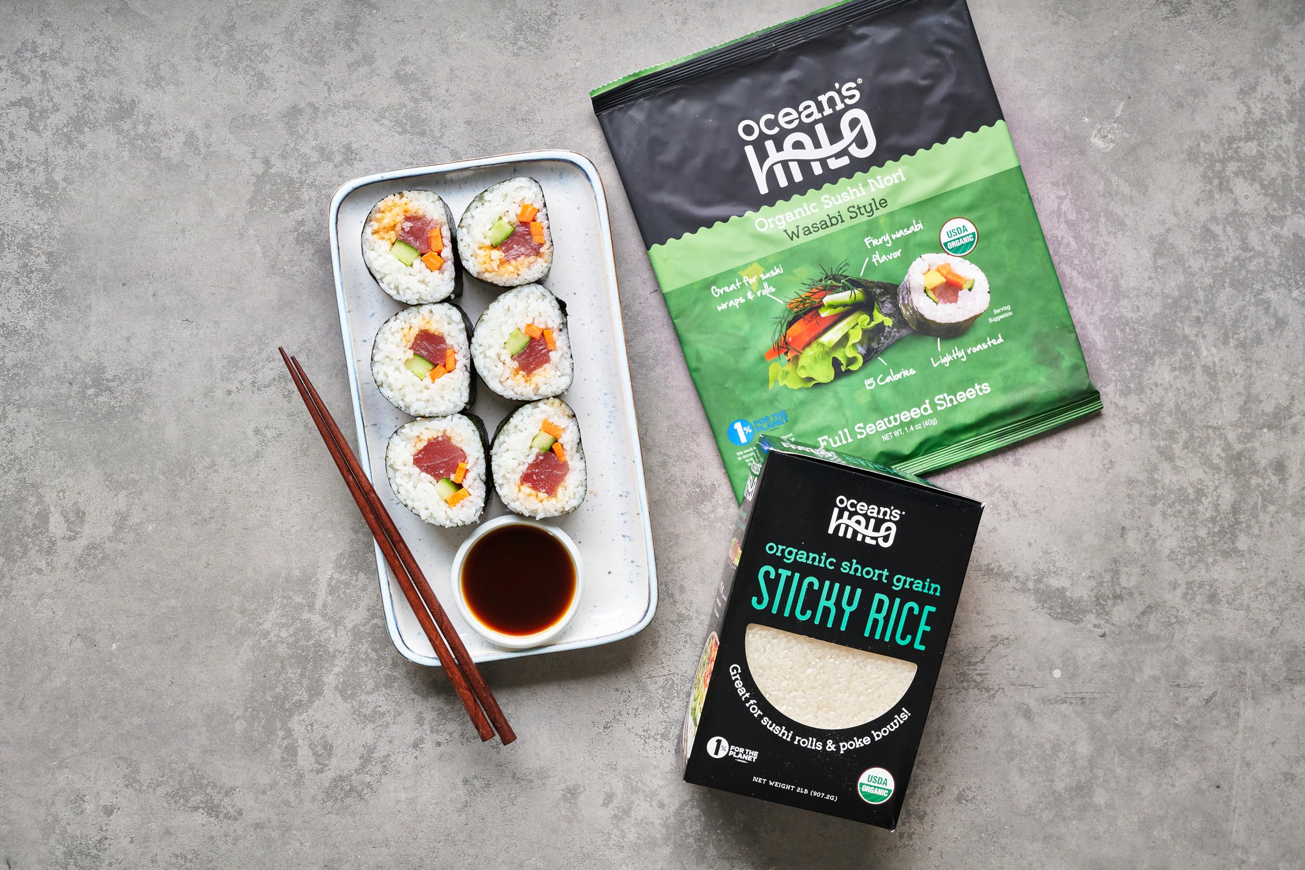 Ocean's Halo Organic Wasabi Seaweed - 28g, Trayless Sustainable Packaging 6