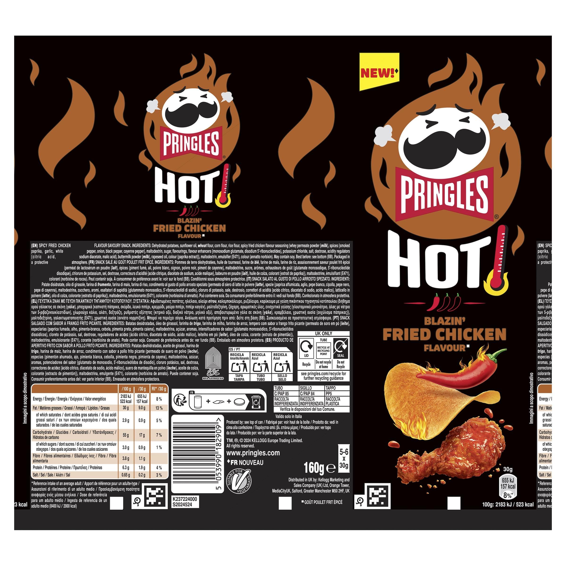 Pringles Hot Blazin' Fried Chicken Flavour, 160g