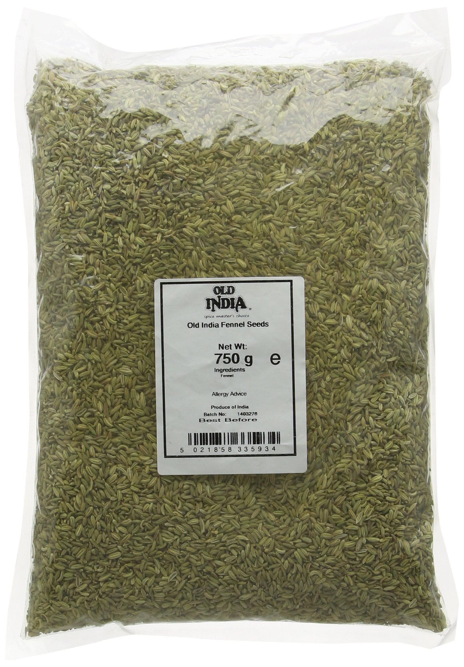 Old India Fennel Seeds - 100% Natural Whole Spice | 750g Heat Sealed Bag 1