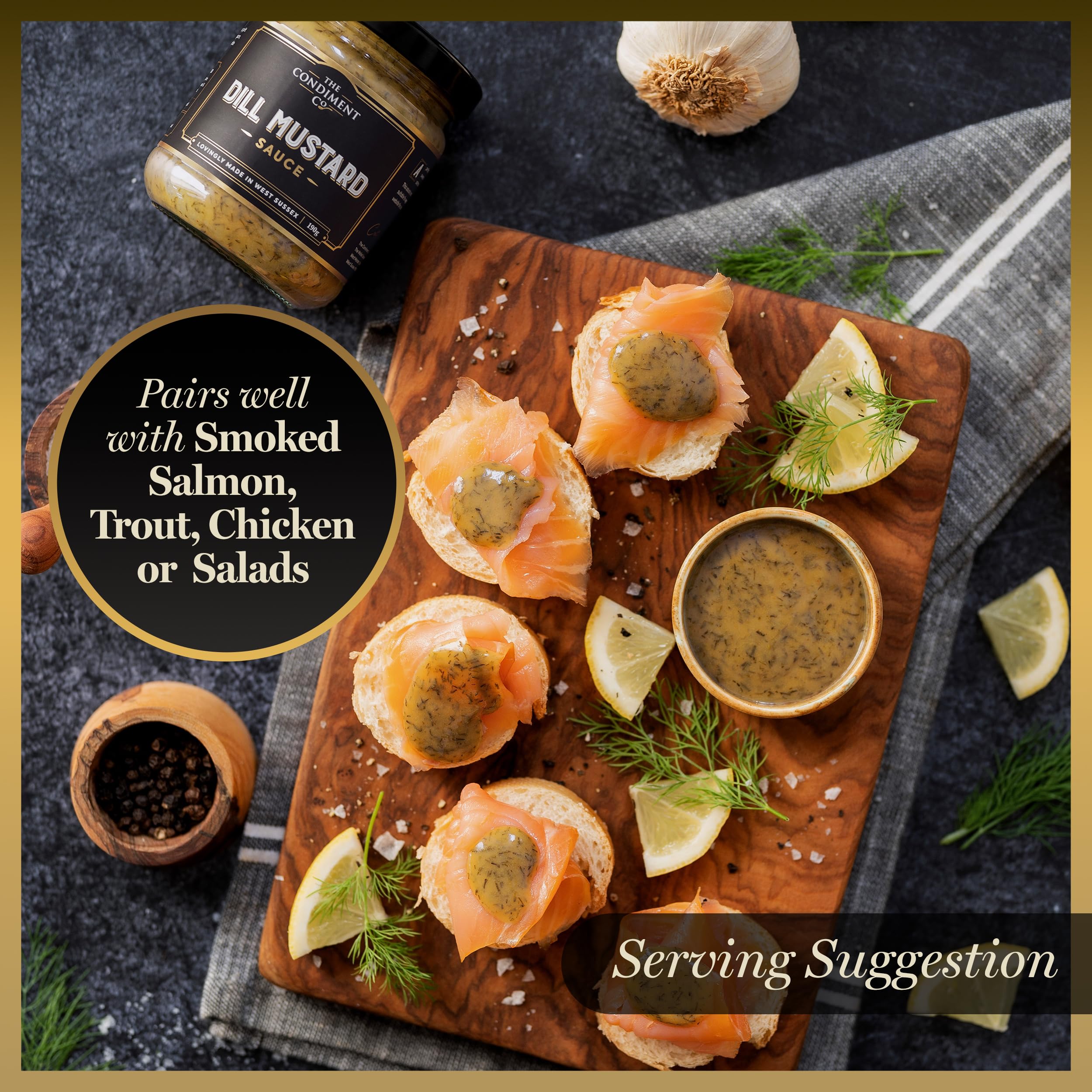 The Condiment Company - Dill Mustard 190g, Mustard & Dill Sauce for Fish, Sandwiches, Salad Dressings 5