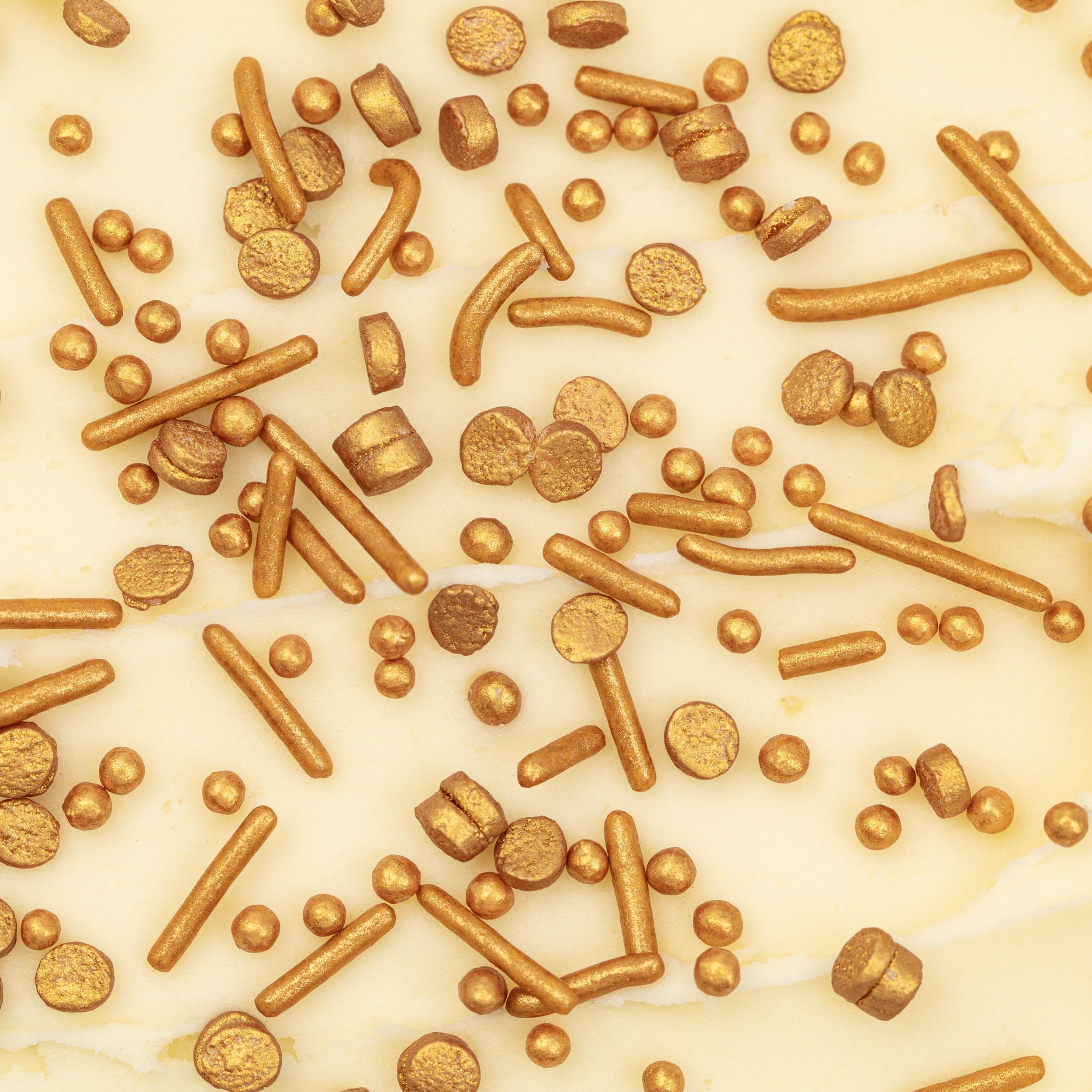 PME Cake Sprinkle Mix - Gold | Blend of Strands, Beads & Confetti | 76g 4