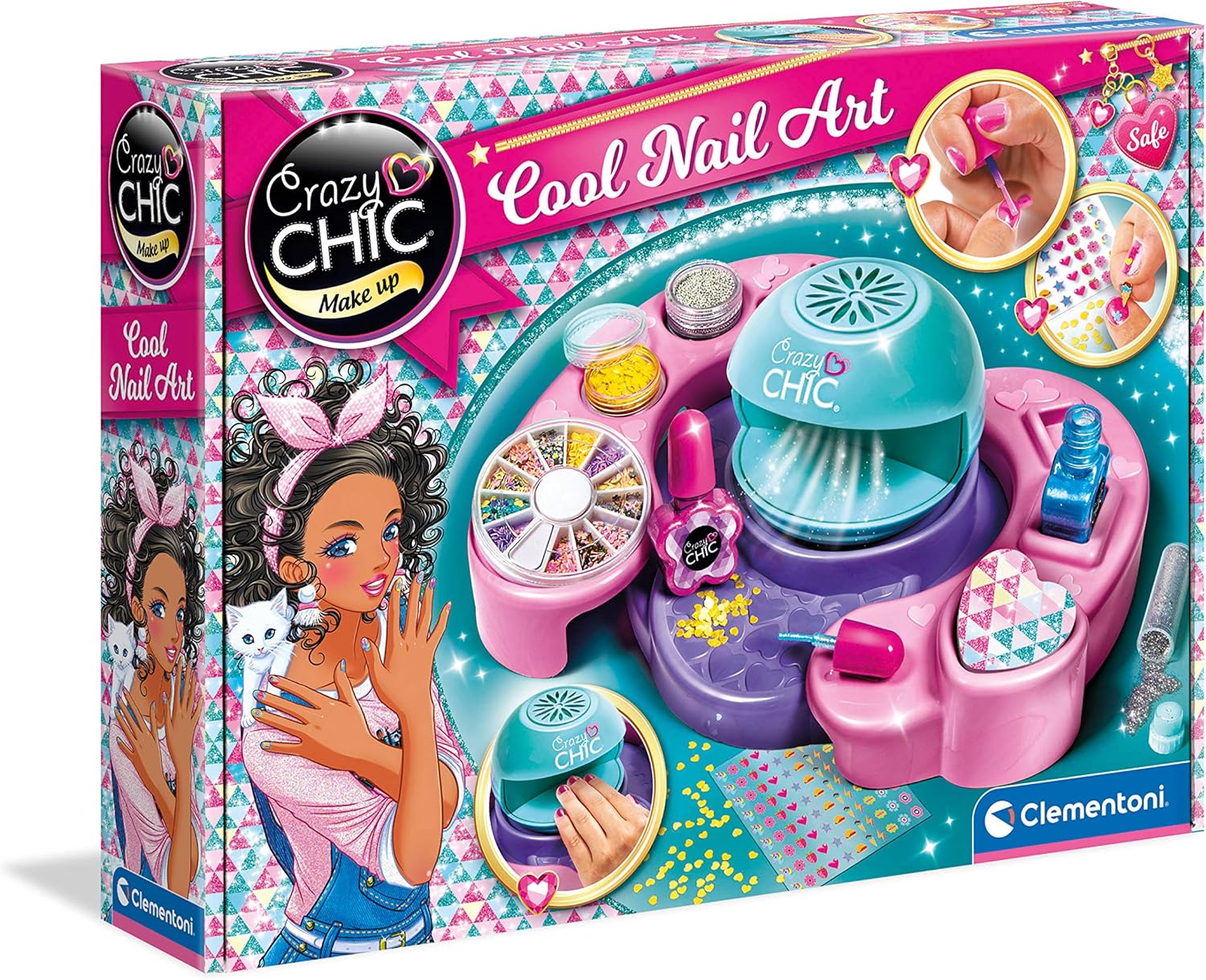 Clementoni Crazy Chic Cool Nail Art Set for Kids