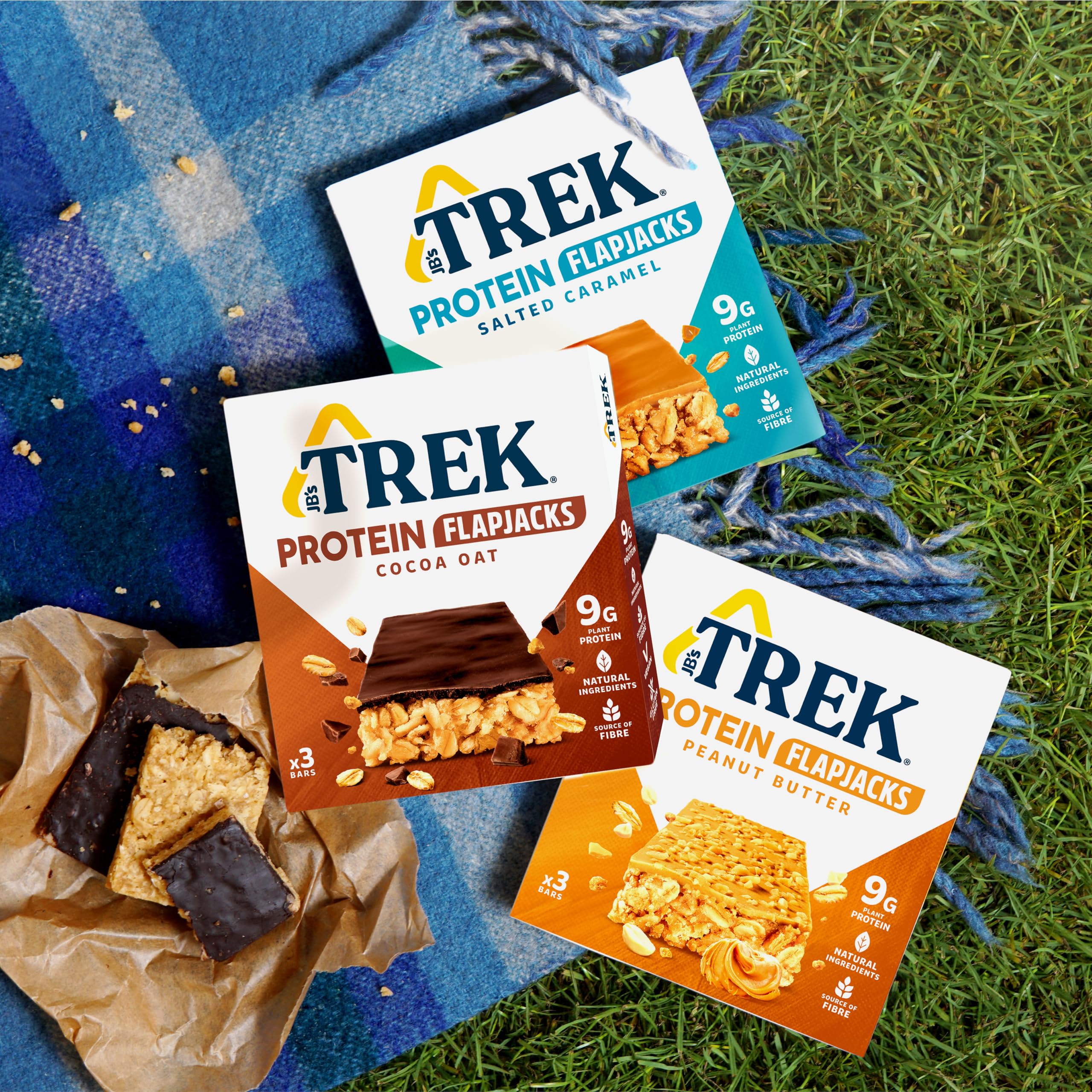 TREK High Protein Flapjack Variety Pack - Gluten Free - Plant Based - Vegan - 800g 9