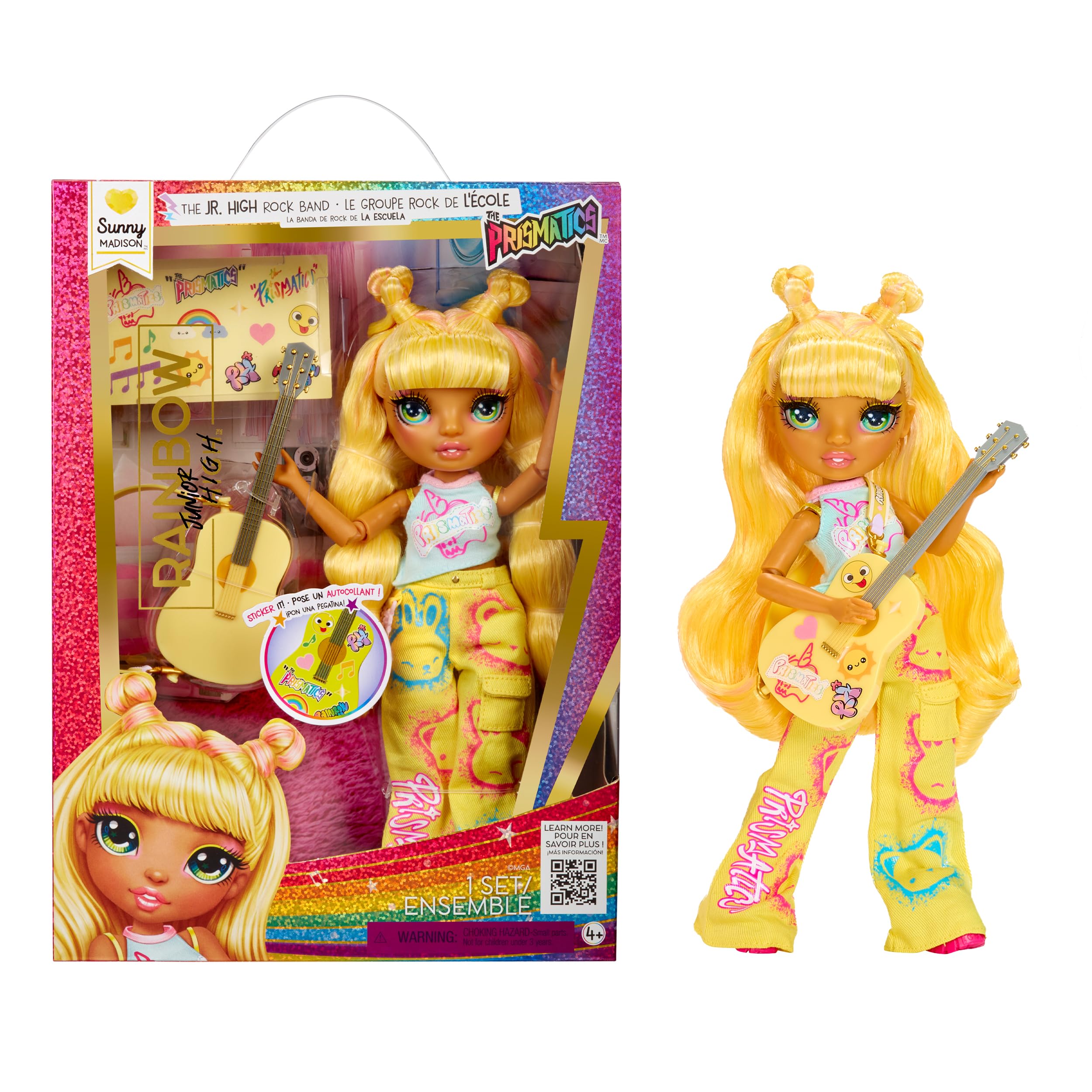 Rainbow High Junior High Rock Band - Sunny Yellow Fashion Doll with Guitar