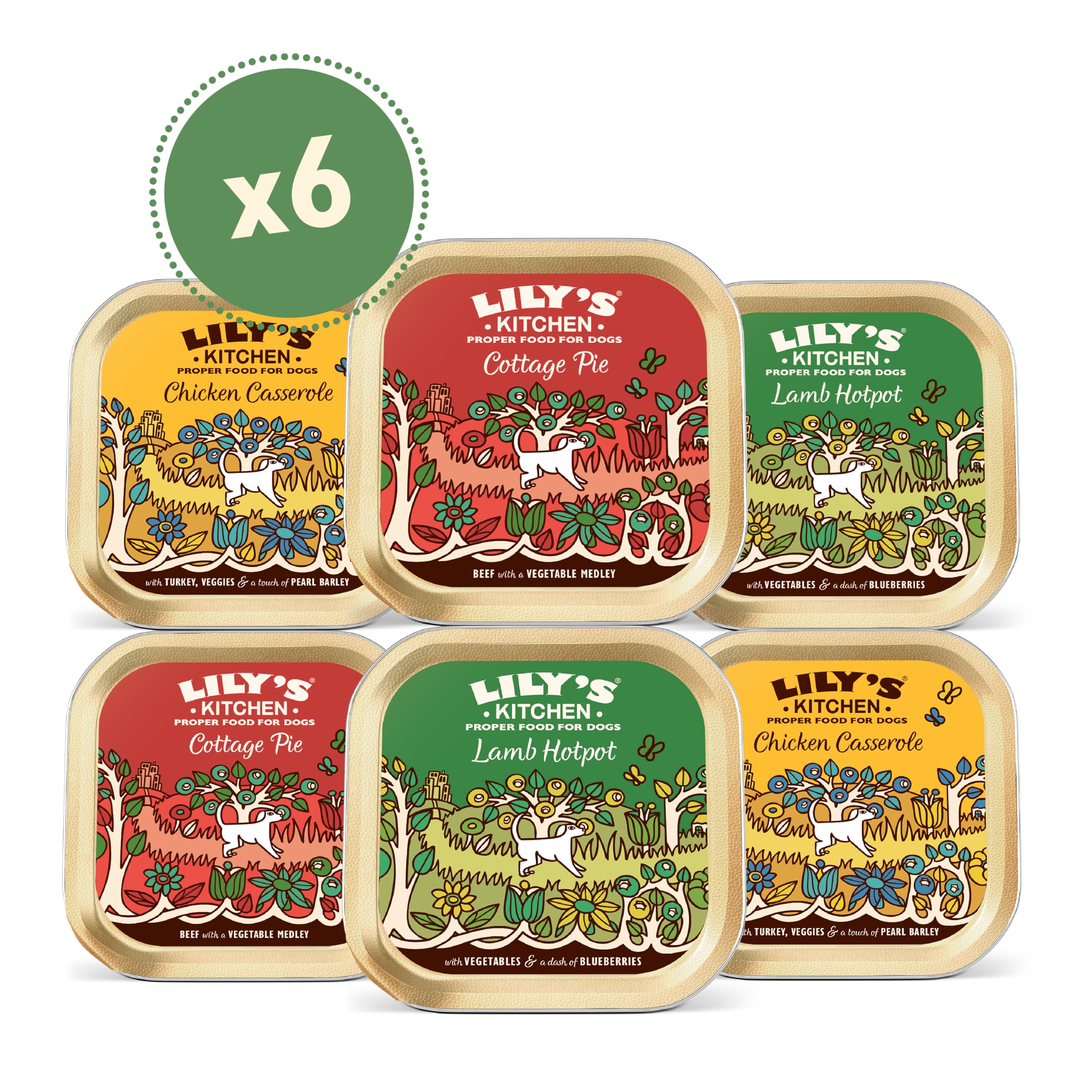 Lily's Kitchen Natural Adult Dog Food Wet Trays - Classic Dinners Multipack (6 x 150g) 4