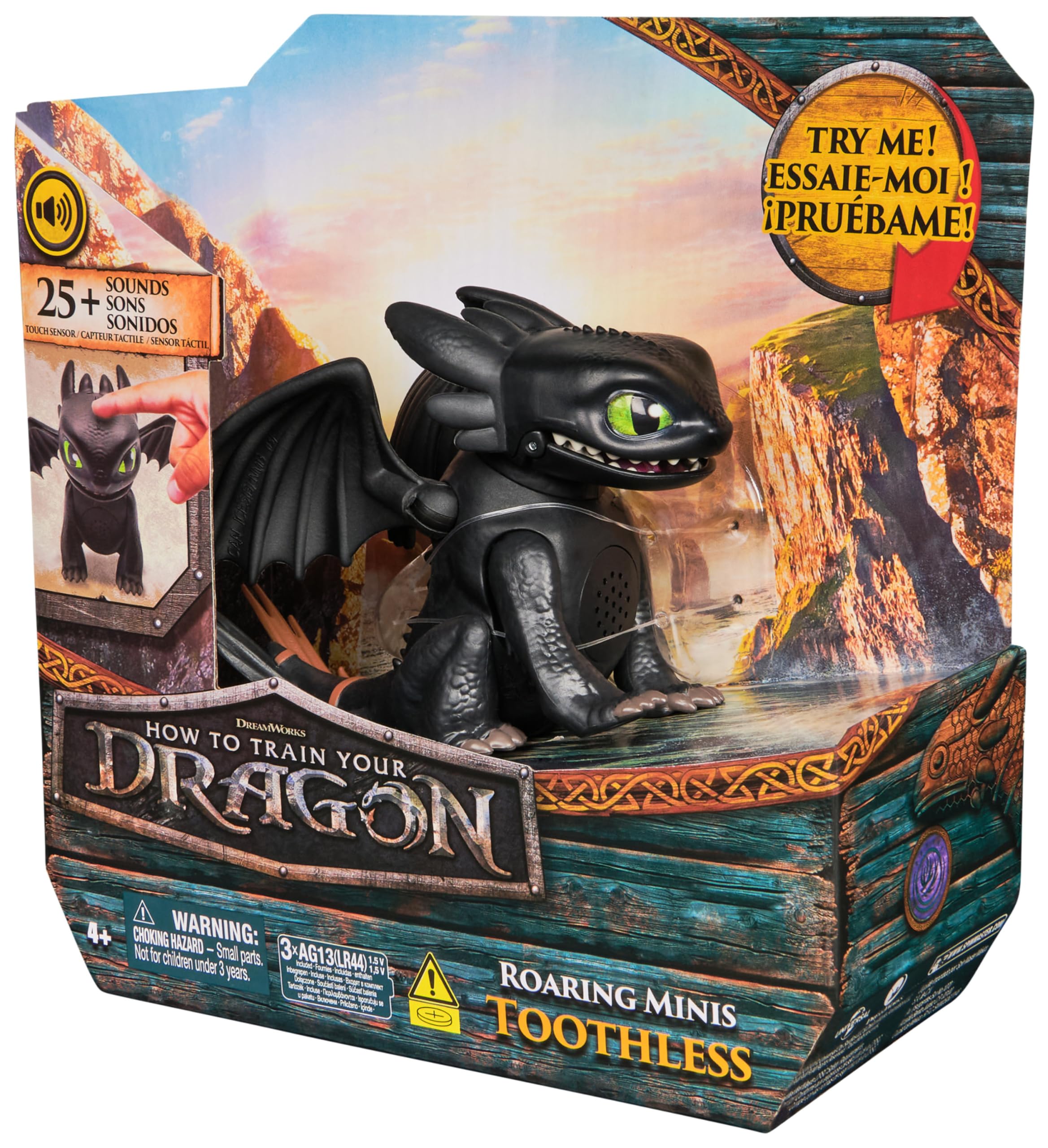 Dreamworks Dragons How to Train Your Dragon Roaring Minis Toothless Interactive Action Figure 9