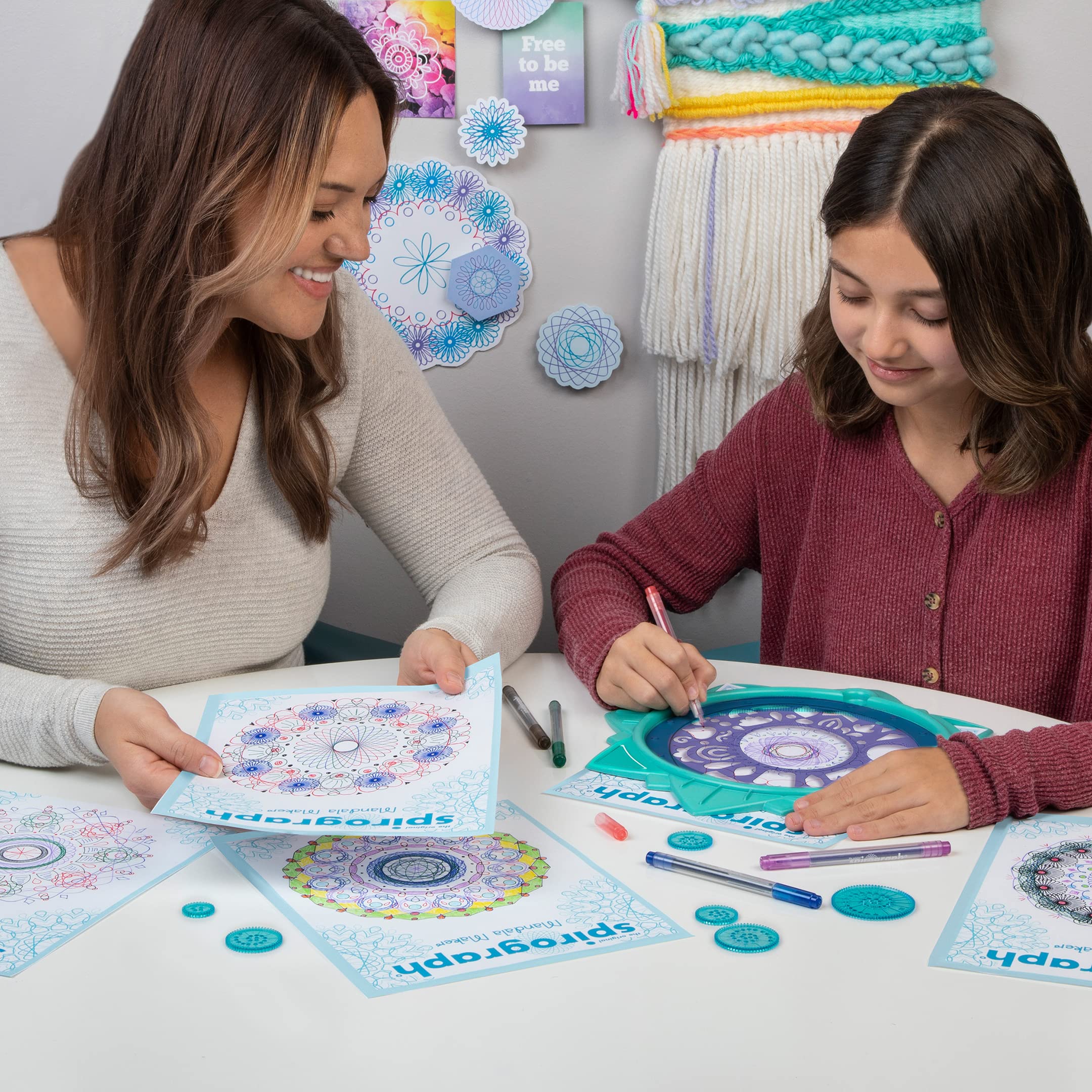 Mandala Spirograph Set - Create Artistic Designs with 15-Piece Kit for Ages 8+ 6