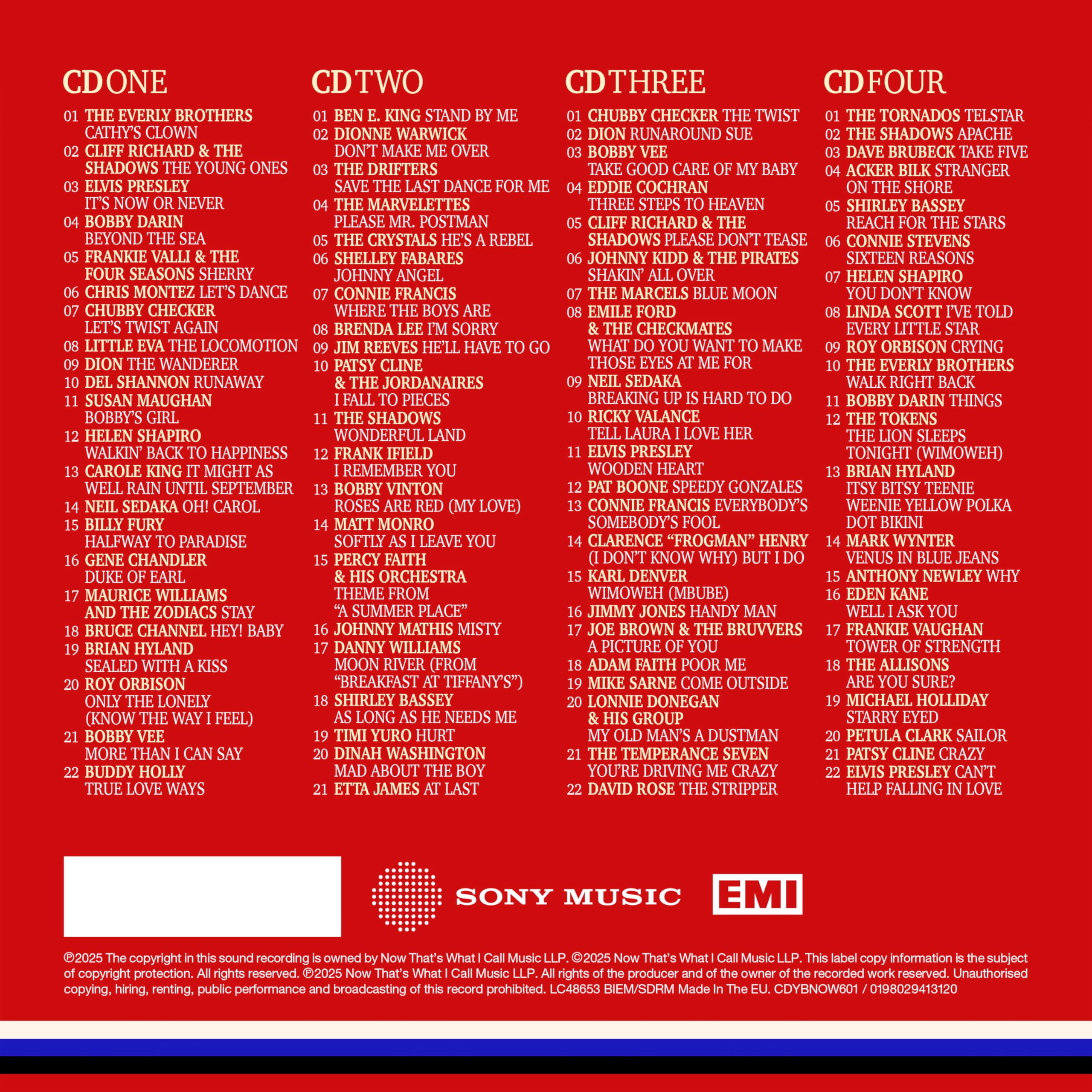 NOW Yearbook Presents - The 60s - Volume 1: 1960-1962 (4CD Audio CD) 6