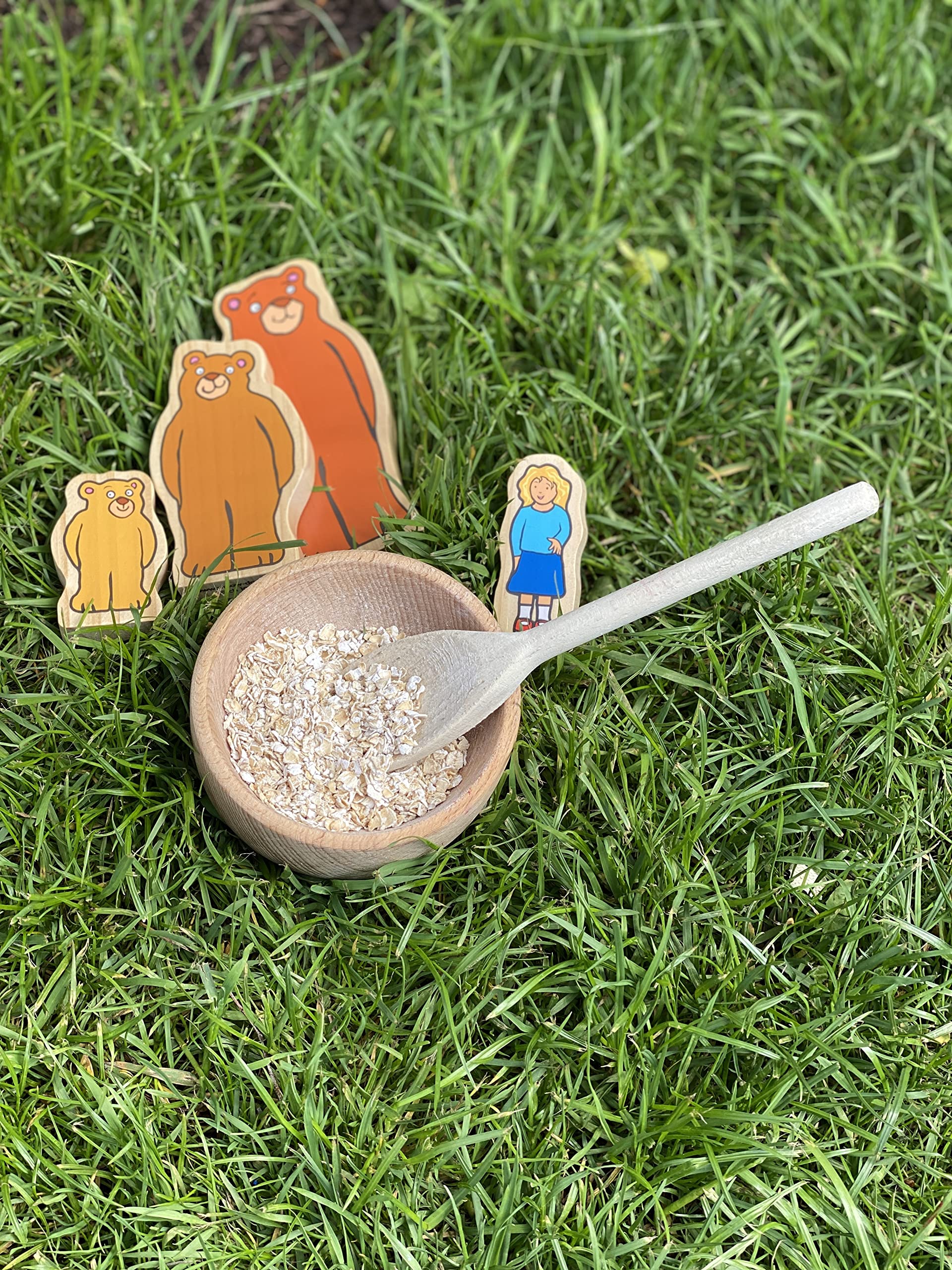 Yellow Door Goldilocks and the Three Bears Wooden Character Set| Storytelli 3