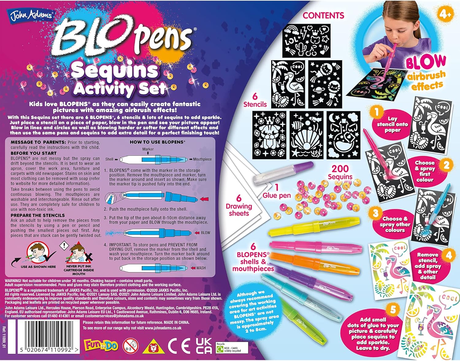 BLOPENS Sequins Activity Set - Sparkle Airbrush Art for Kids 4+ 4