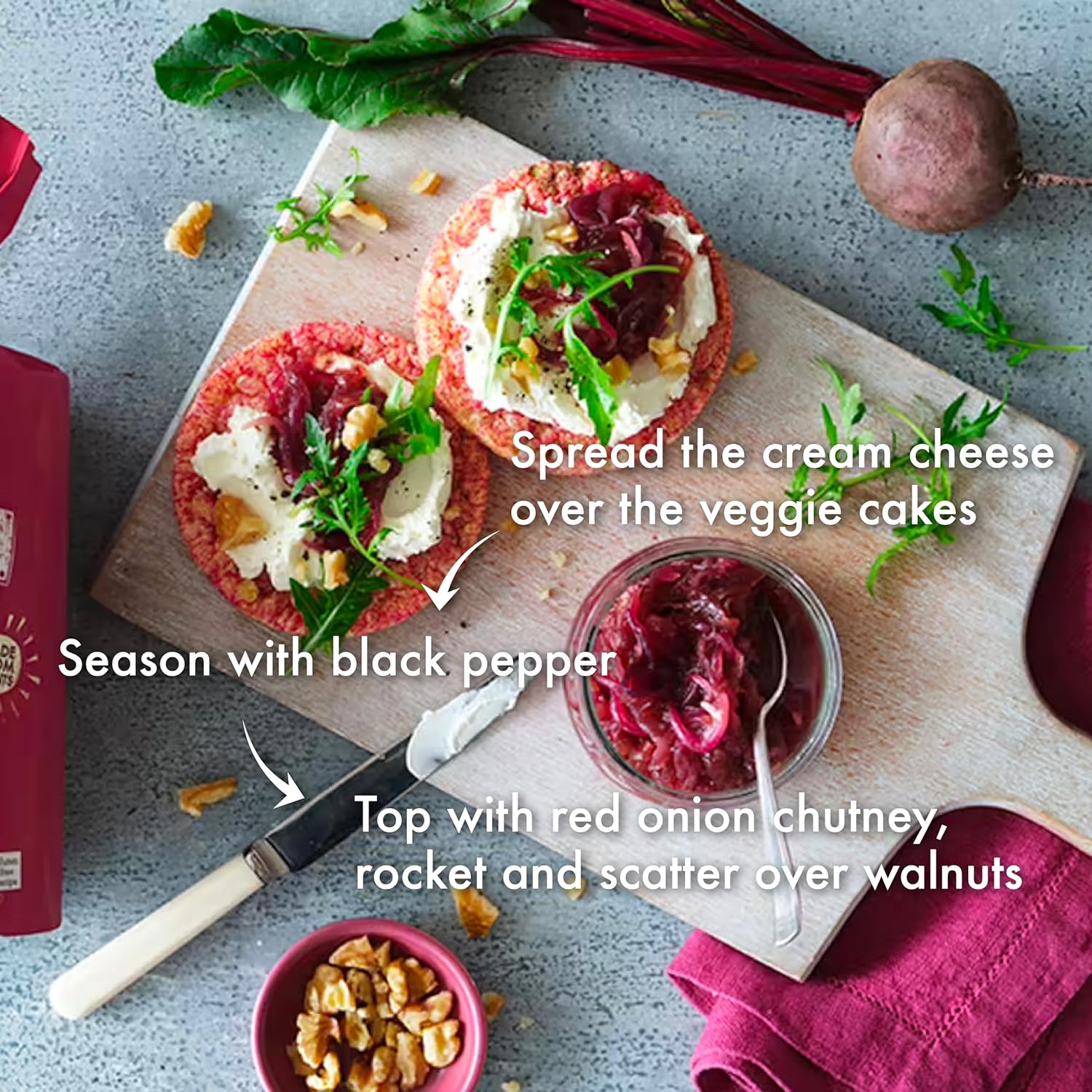 Kallo Beetroot & Balsamic Veggie Cakes, Lentil & Pea Puffed Crackers – 122g 6
