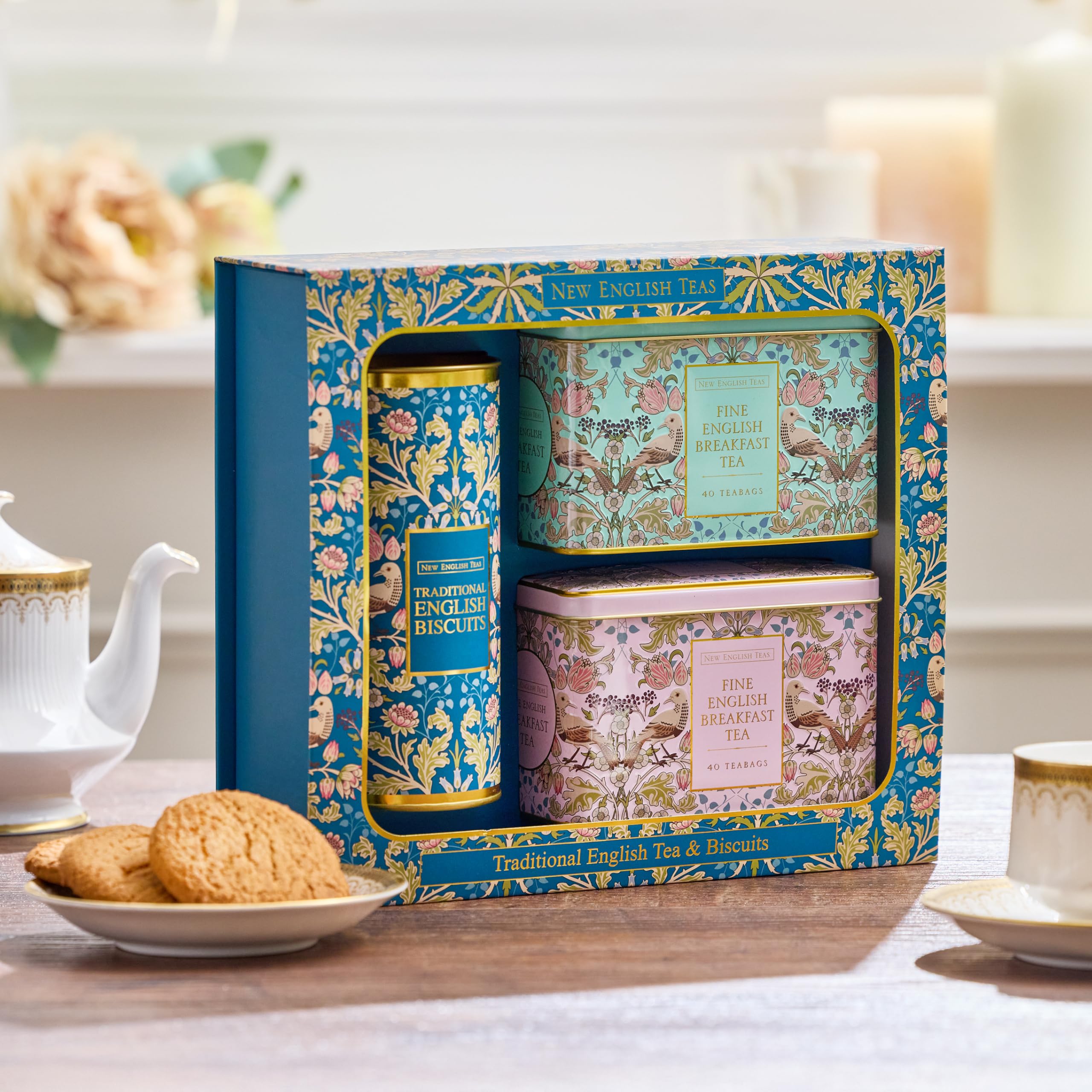New English Teas - Traditional Tea & Biscuits Gift Set with 80 English Breakfast Teabags 5