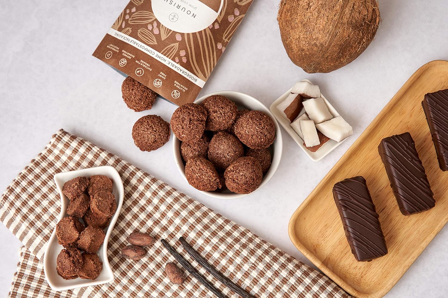 Nourish Organic Cacao Coconut Macaroons - Vegan, Gluten Free, Keto Snack 4