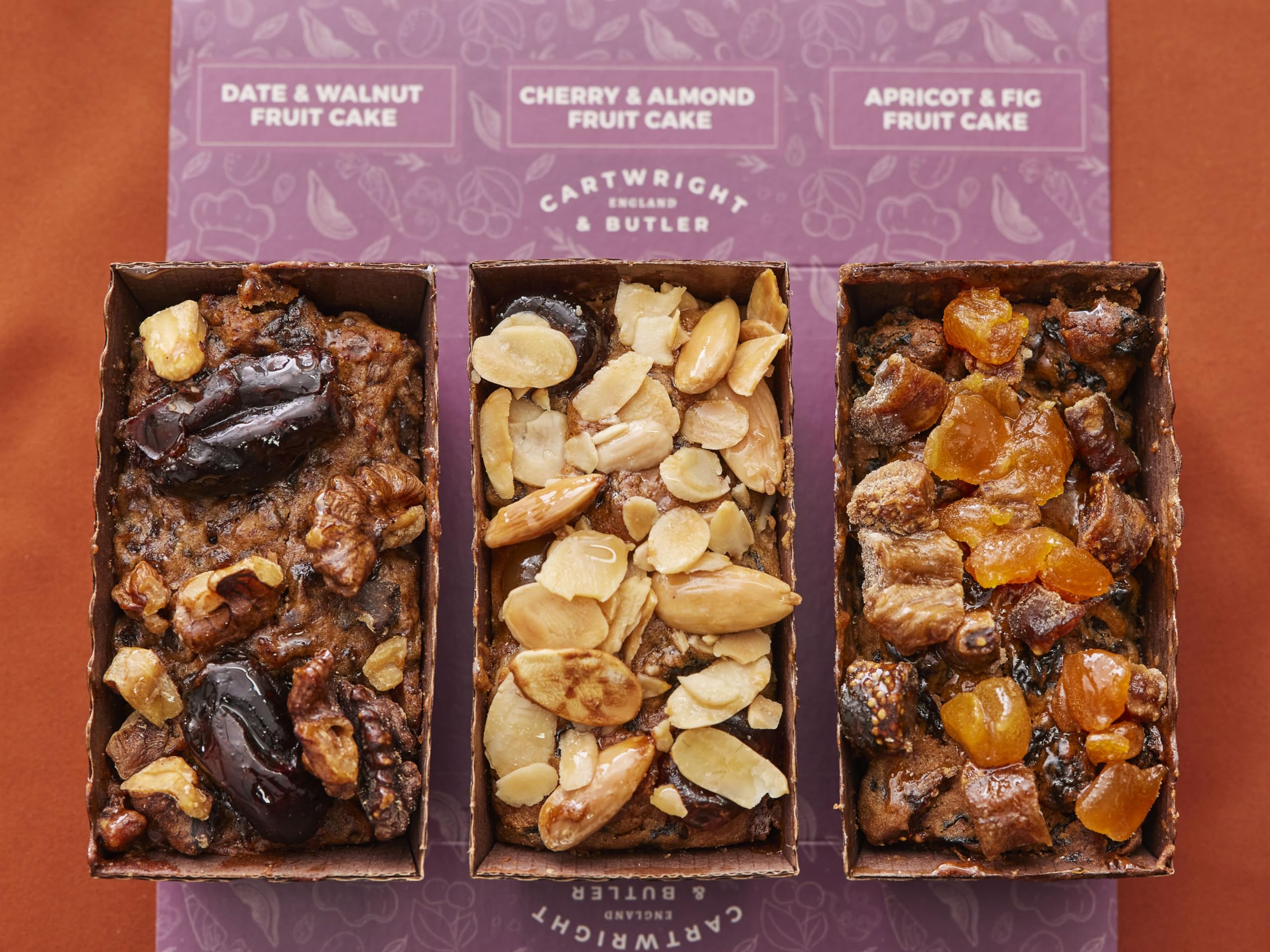 Cartwright & Butler - Three Fruit Cake Selection Mini Loaf Cakes