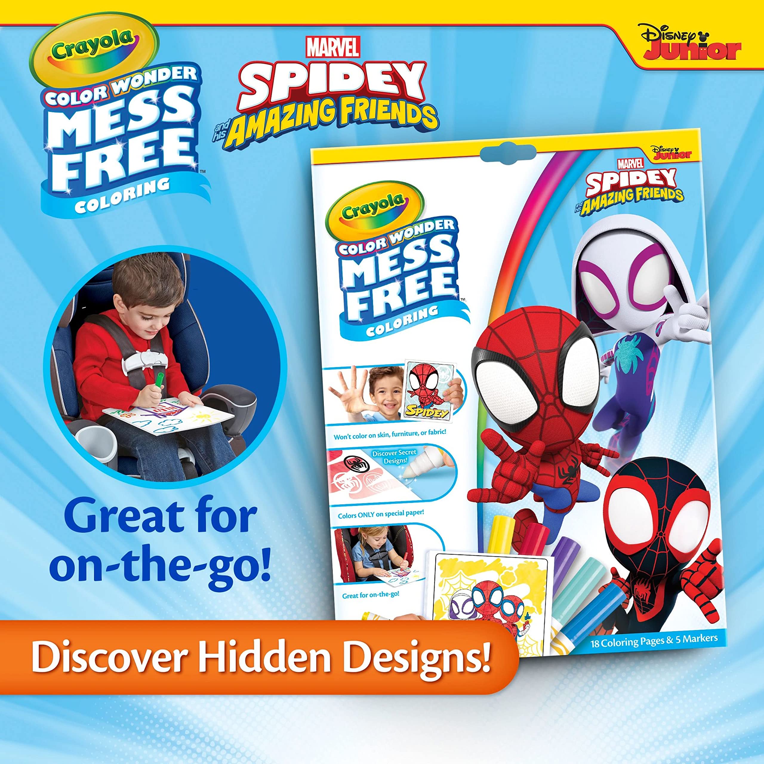 CRAYOLA Color Wonder - Marvel Spidey and His Amazing Friends Mess-Free Coloring Set 5