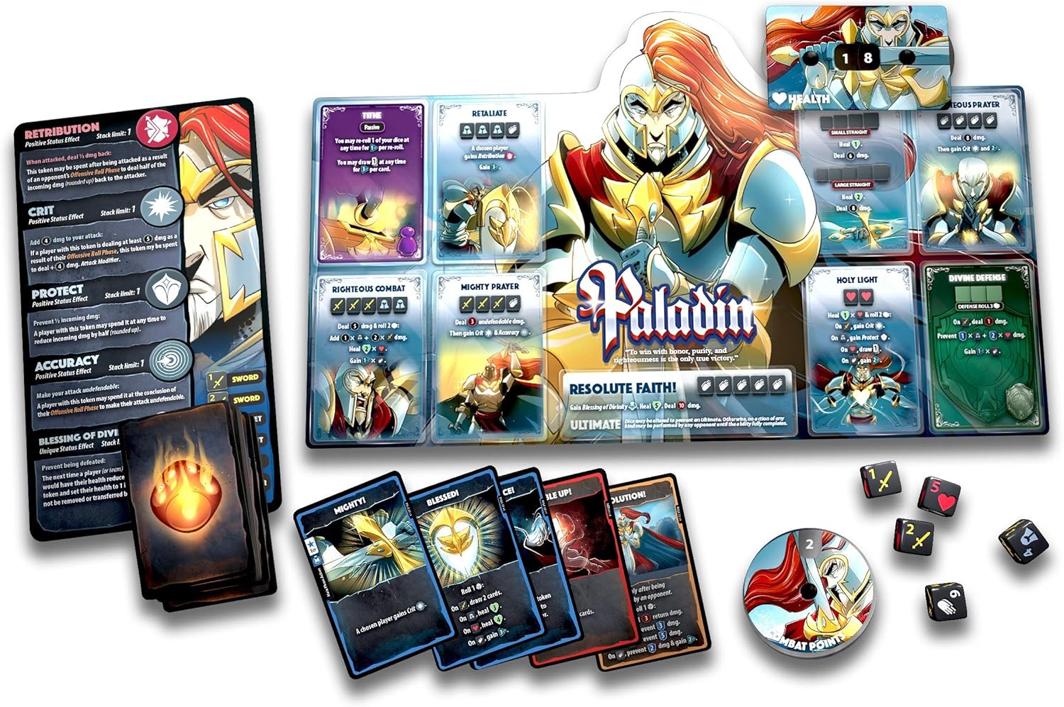 Roxley Games Dice Throne S1R Box 2 Monk v Paladin Board Game Accessory 4