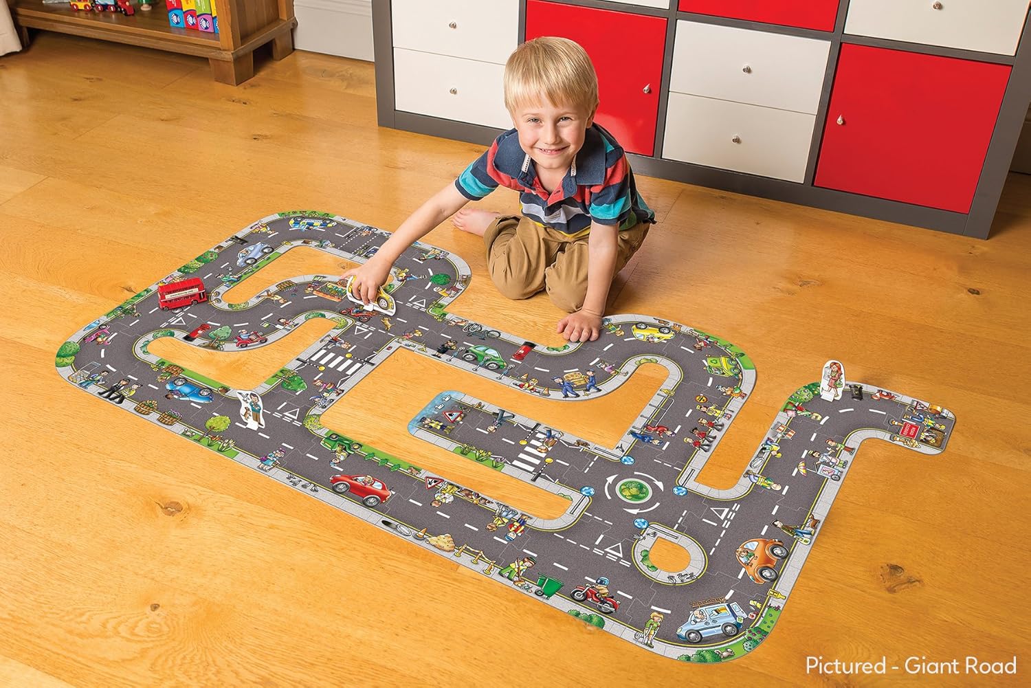 Orchard Toys Giant Road Floor Puzzle - Interchangeable 20-Piece Educational Puzzle for Ages 3+ 7