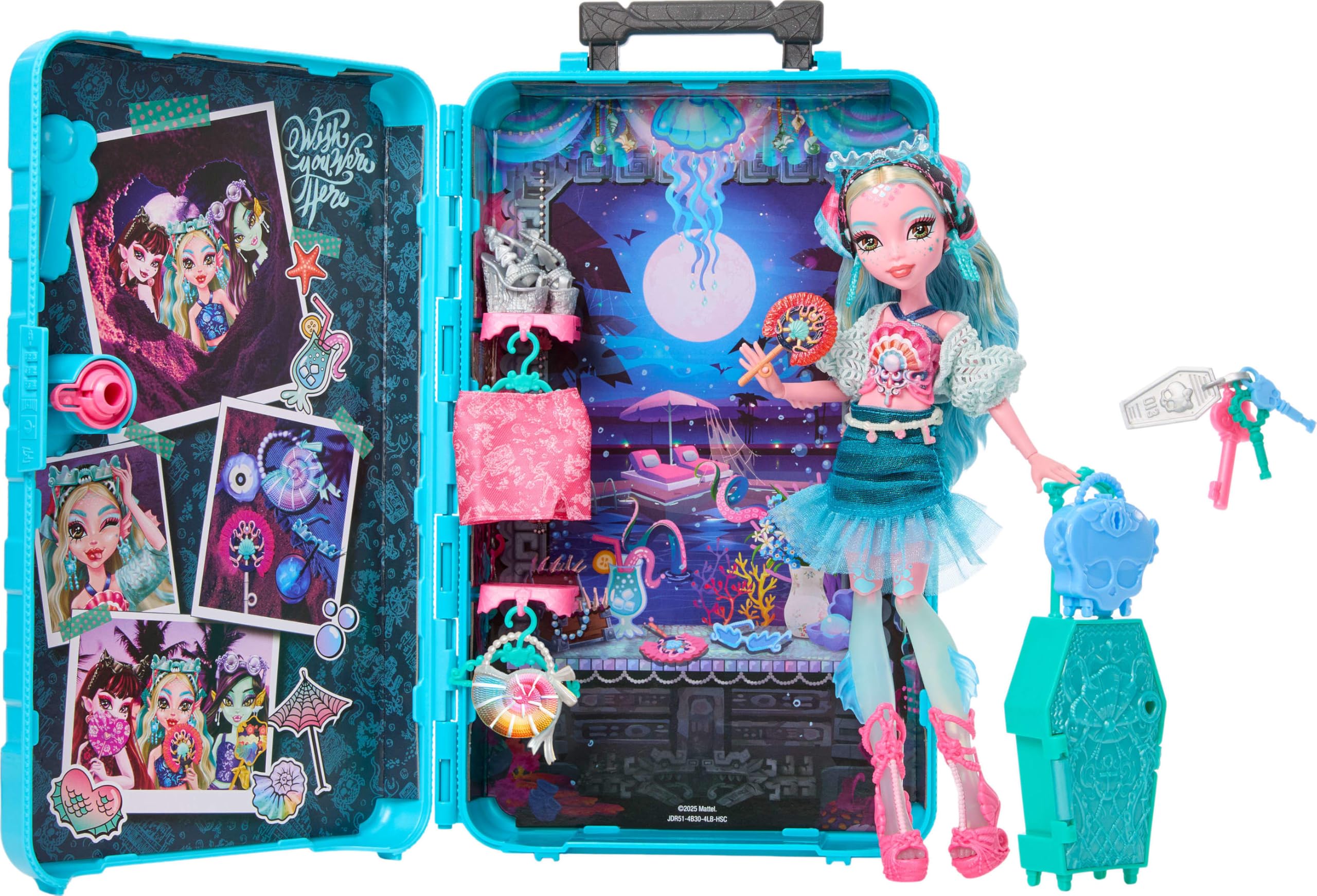 Monster High Skulltimate Secrets Lagoona Blue Doll & Accessories Playset - 19 Surprises, 3 Keys, Travel Theme 6