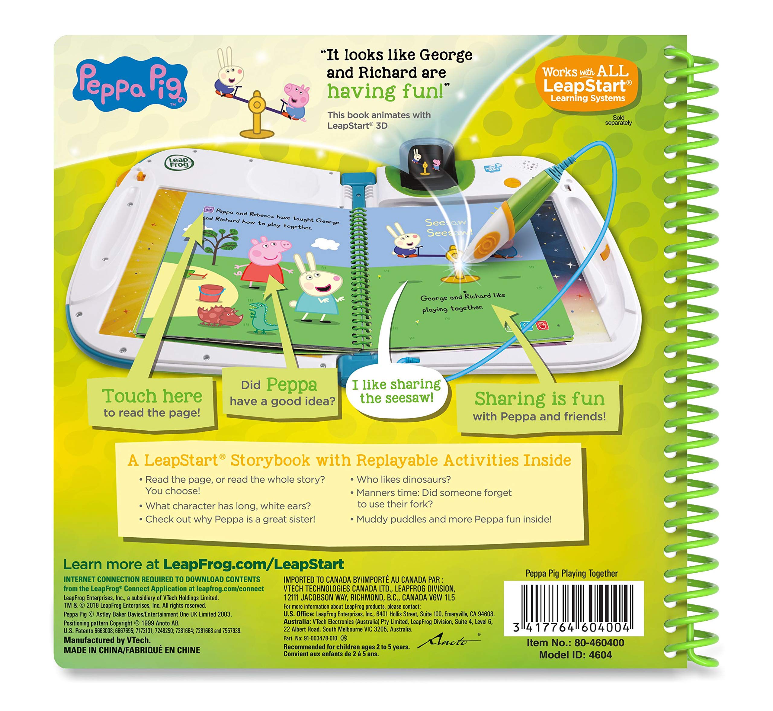 LeapFrog LeapStart Nursery: Peppa Pig Story Book - Educational Interactive Learning for Ages 2-5 8