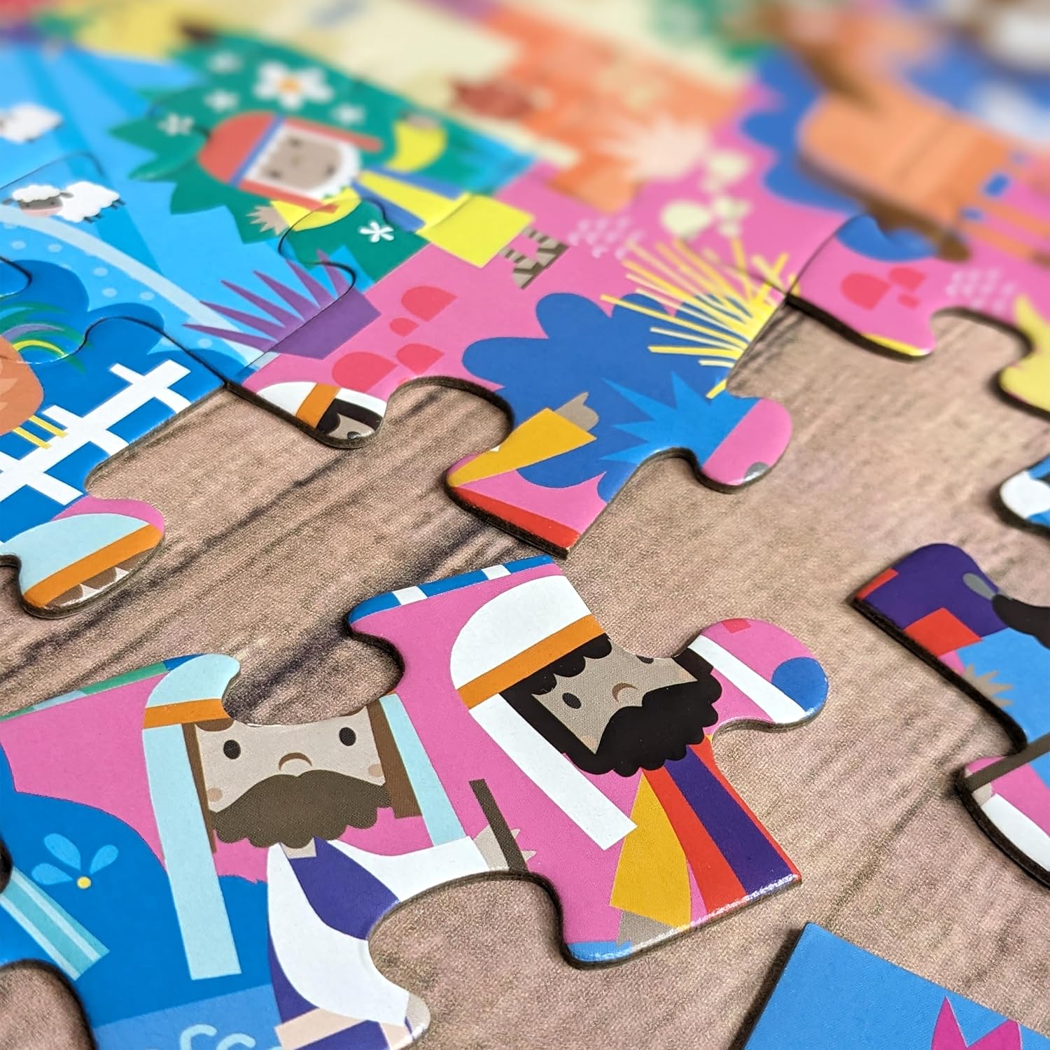 North Parade Publishing BIPZ03 The Nativity Bible Stories Jigsaw Puzzle - 50-Piece Educational Puzzle for Young Children 5