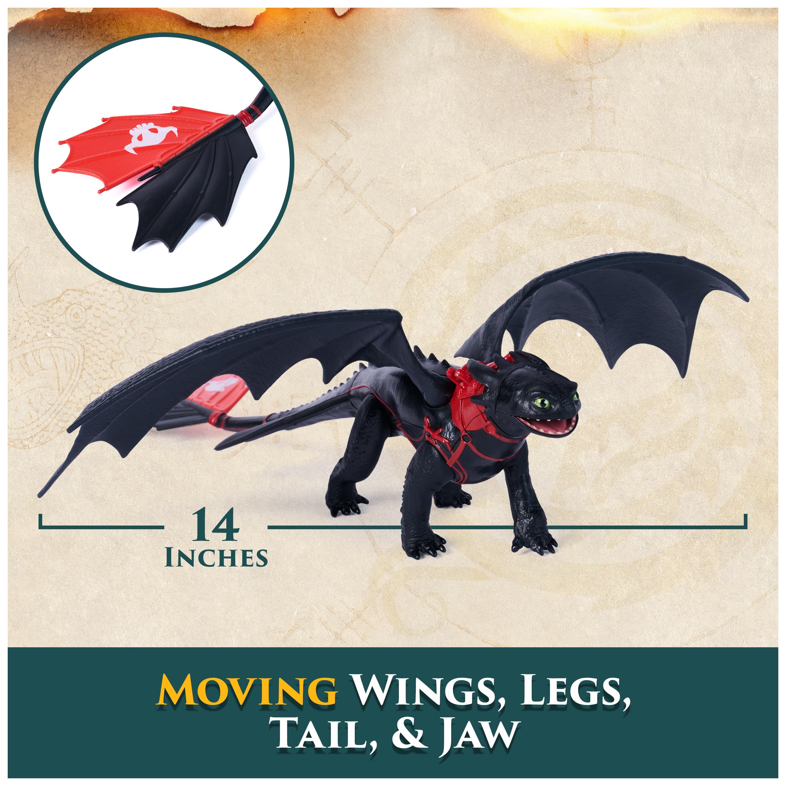 Dreamworks Dragons Toothless & Hiccup Action Figure | 10 Inches | Ages 4+ | Multicolor 6