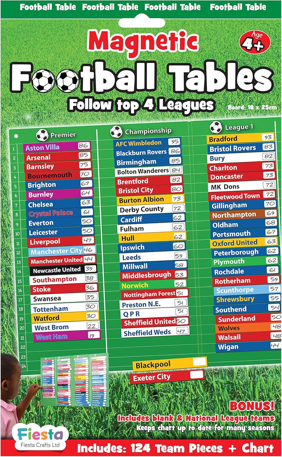 Fiesta Crafts - T-2401 Magnetic Football Table Chart 7