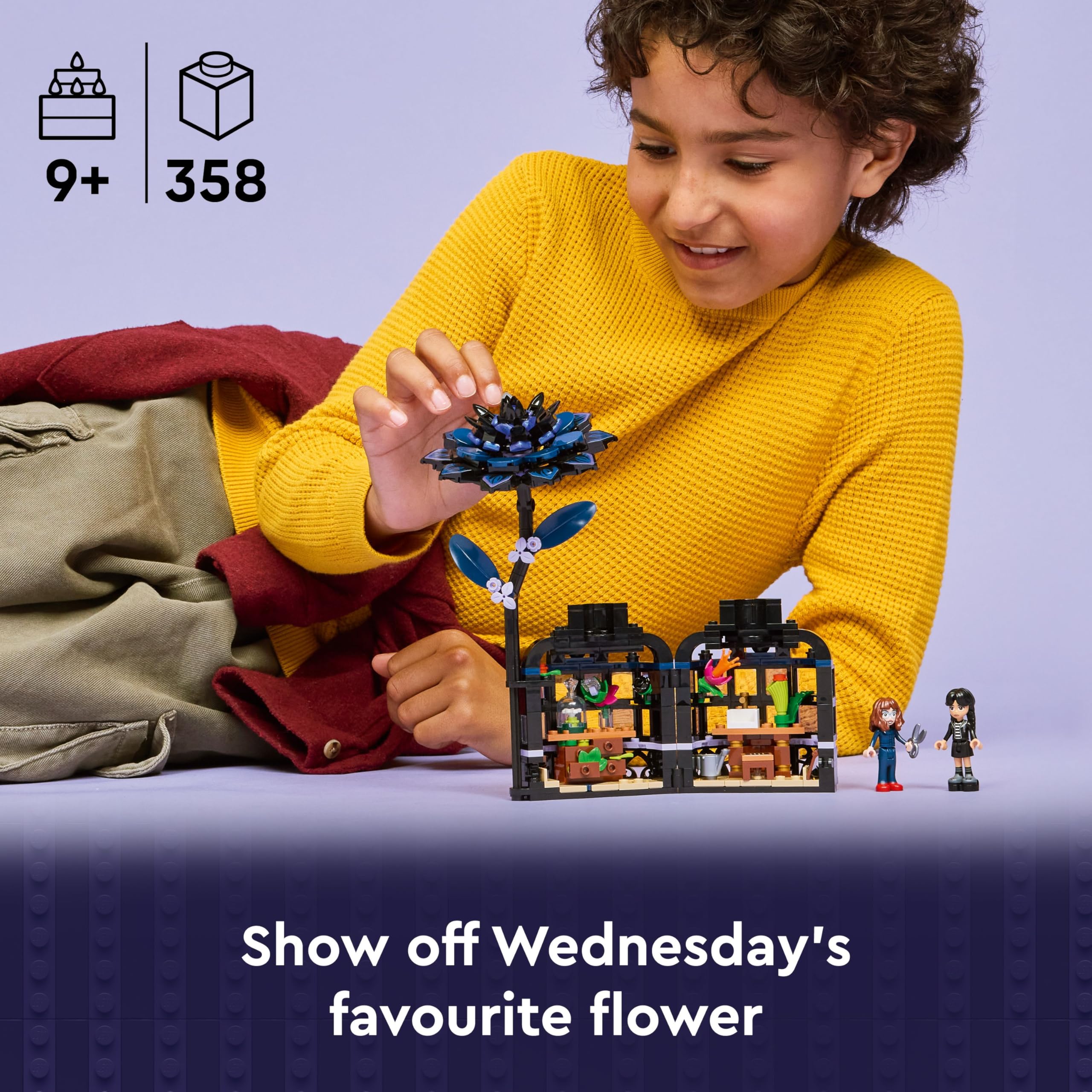 LEGO Wednesday Black Dahlia Flower Toy - Buildable Play and Display Set for 9+ 8
