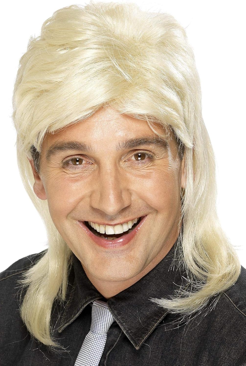 Smiffys 80s Mullet Wig - Blonde