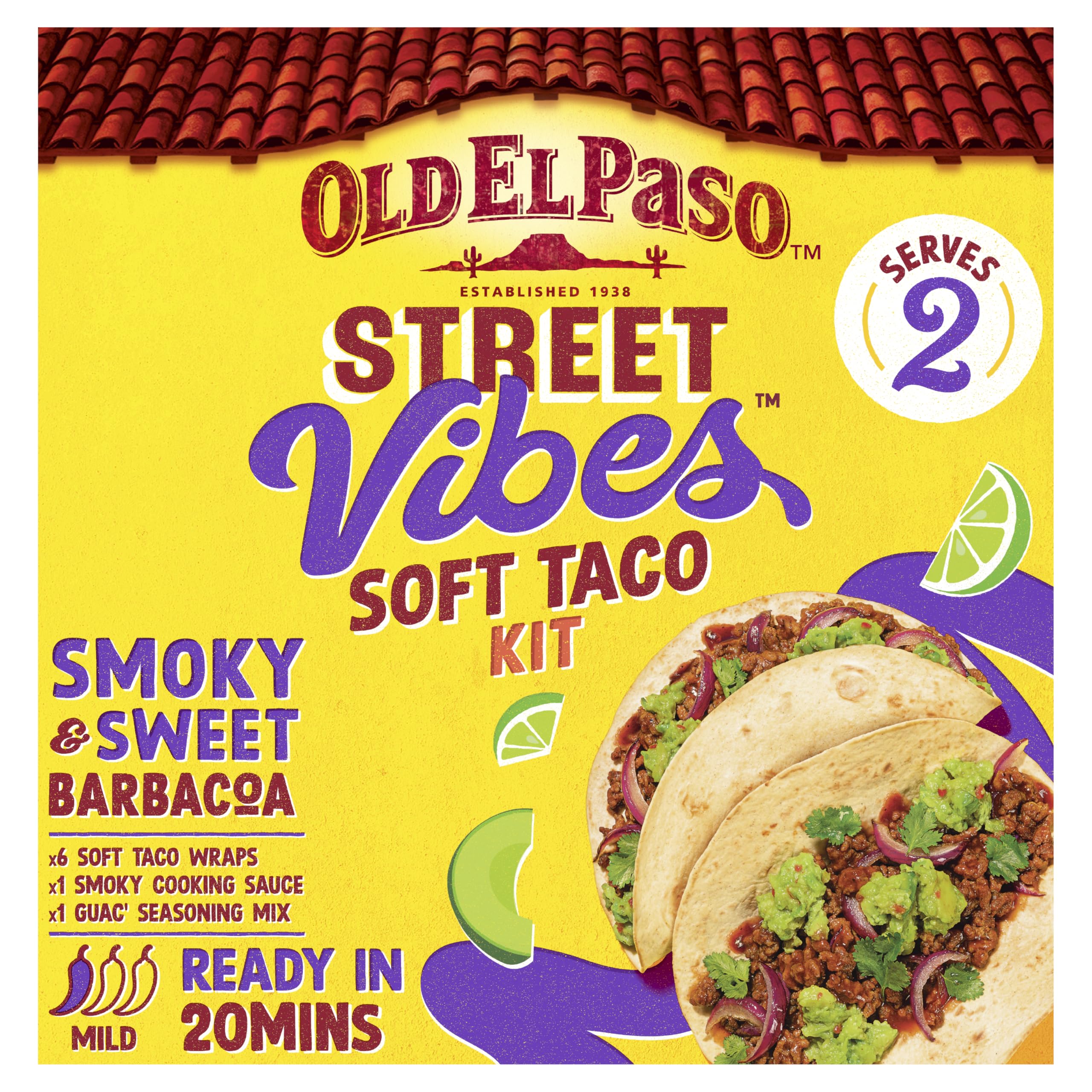 Old El Paso - Street Vibes Smoky & Sweet Barbacoa Soft Taco Kit 255g