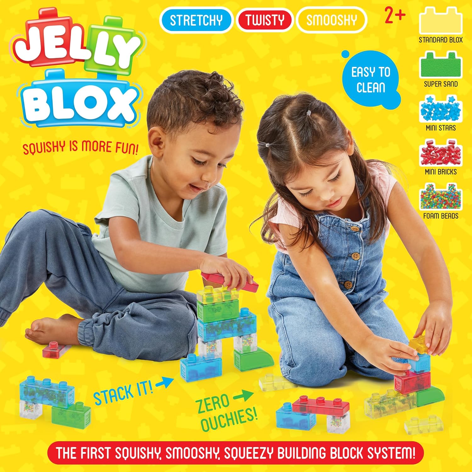 Jelly Blox Creative Kit - Squishy Building Blocks for Toddlers 2+ 7