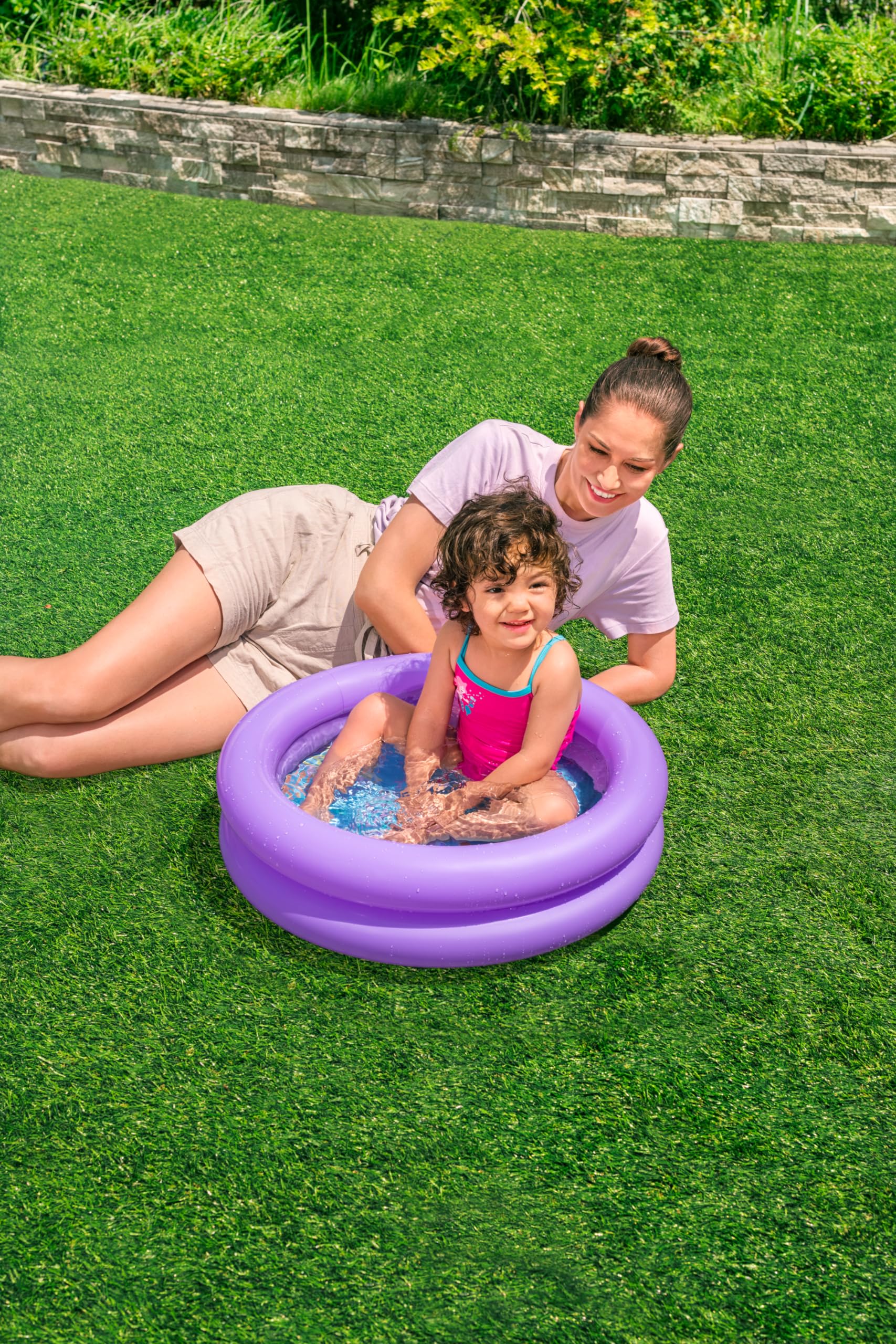 Bestway 2 Ring Inflatable Kiddie Pool - 61cm x 15cm | Ages 2+ | 21L Capacity