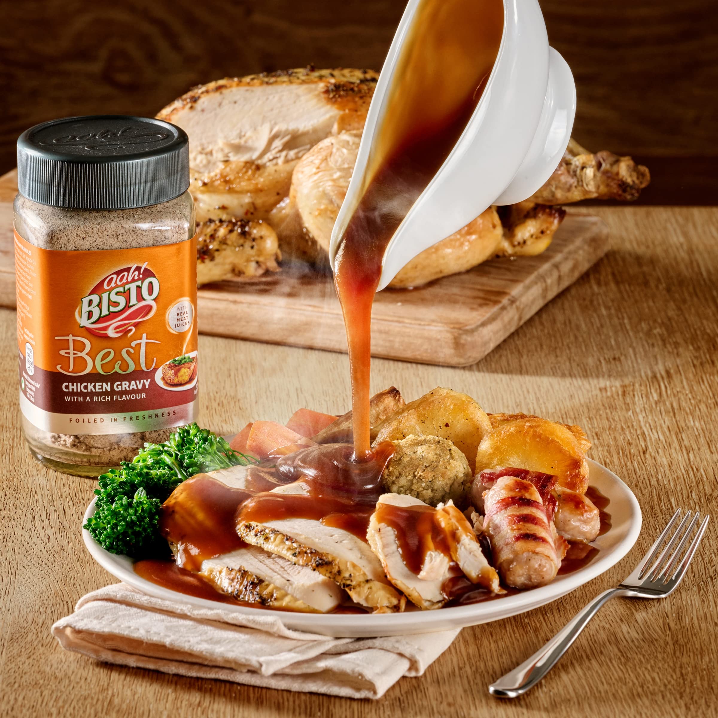 Bisto - Best Chicken Gravy Granules Made with Real Meat Juice, 230 g Jar 5