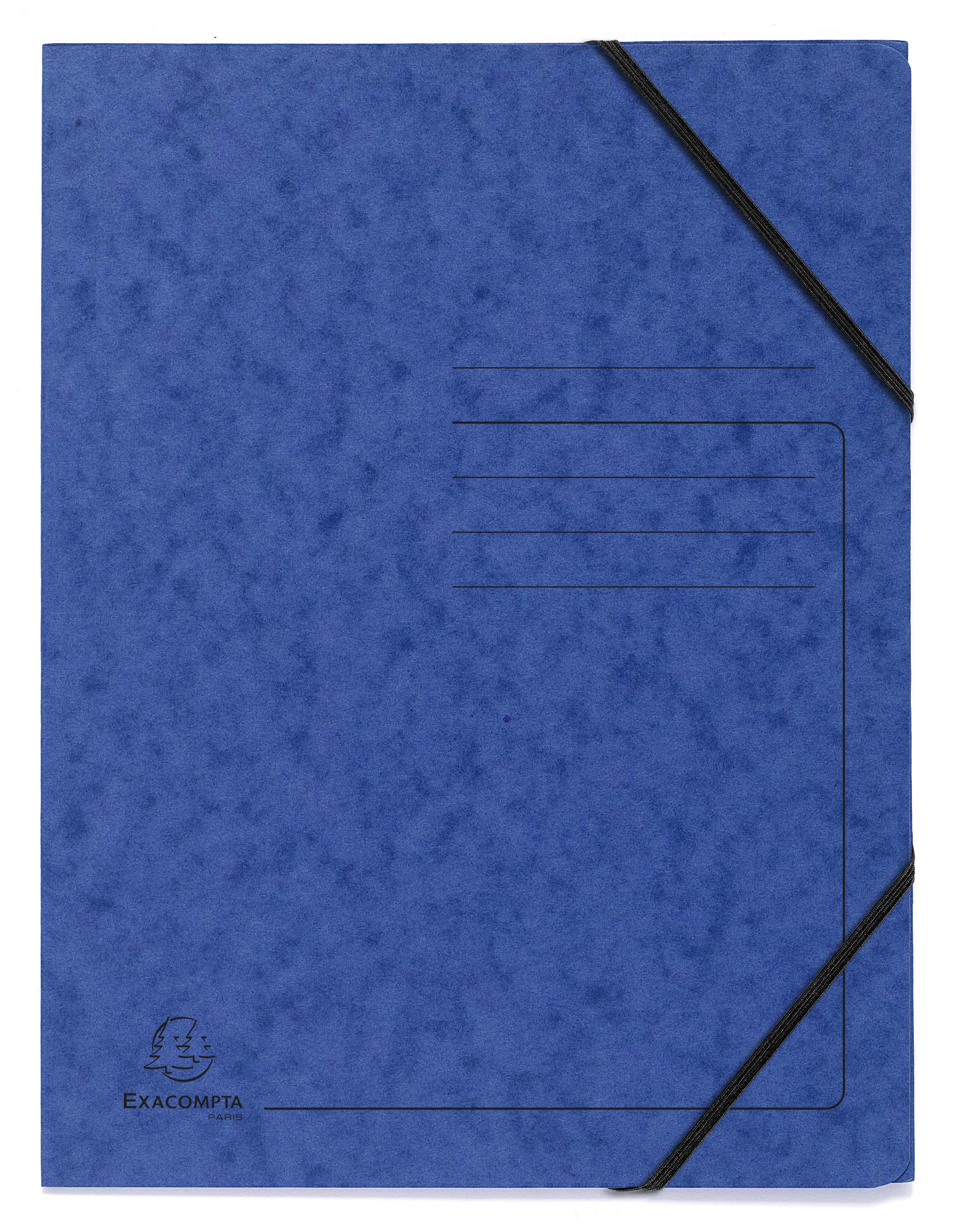 Exacompta Elasticated Folder - A4 Size, 240 x 320mm, Pack of 5 Assorted Colours | Ref 555410E 5