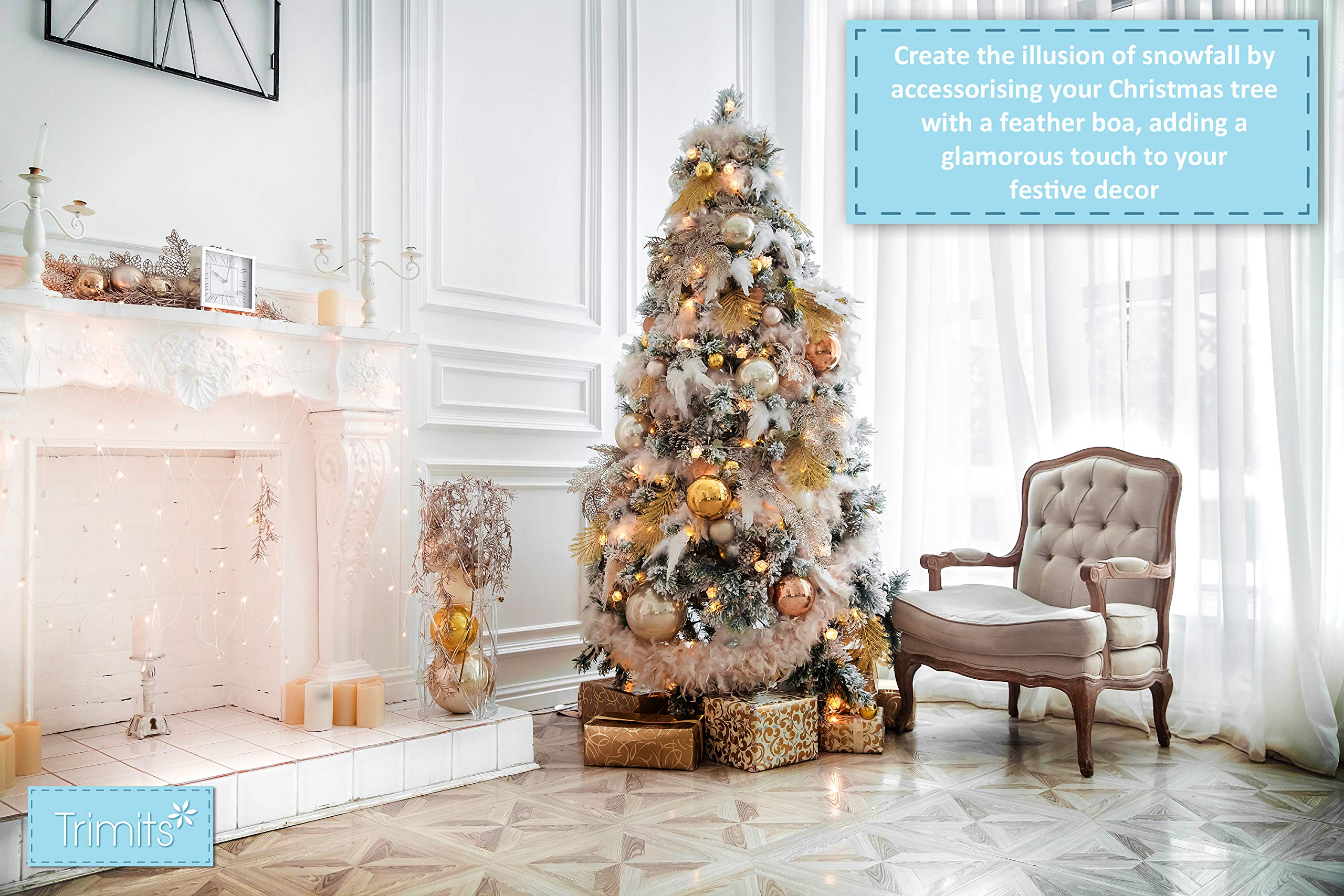 Trimits Marabou Feather Boa 1.8m - Yellow Costume Accessory for Fancy Dress, Festivals, Pride, Weddings & Decor 7